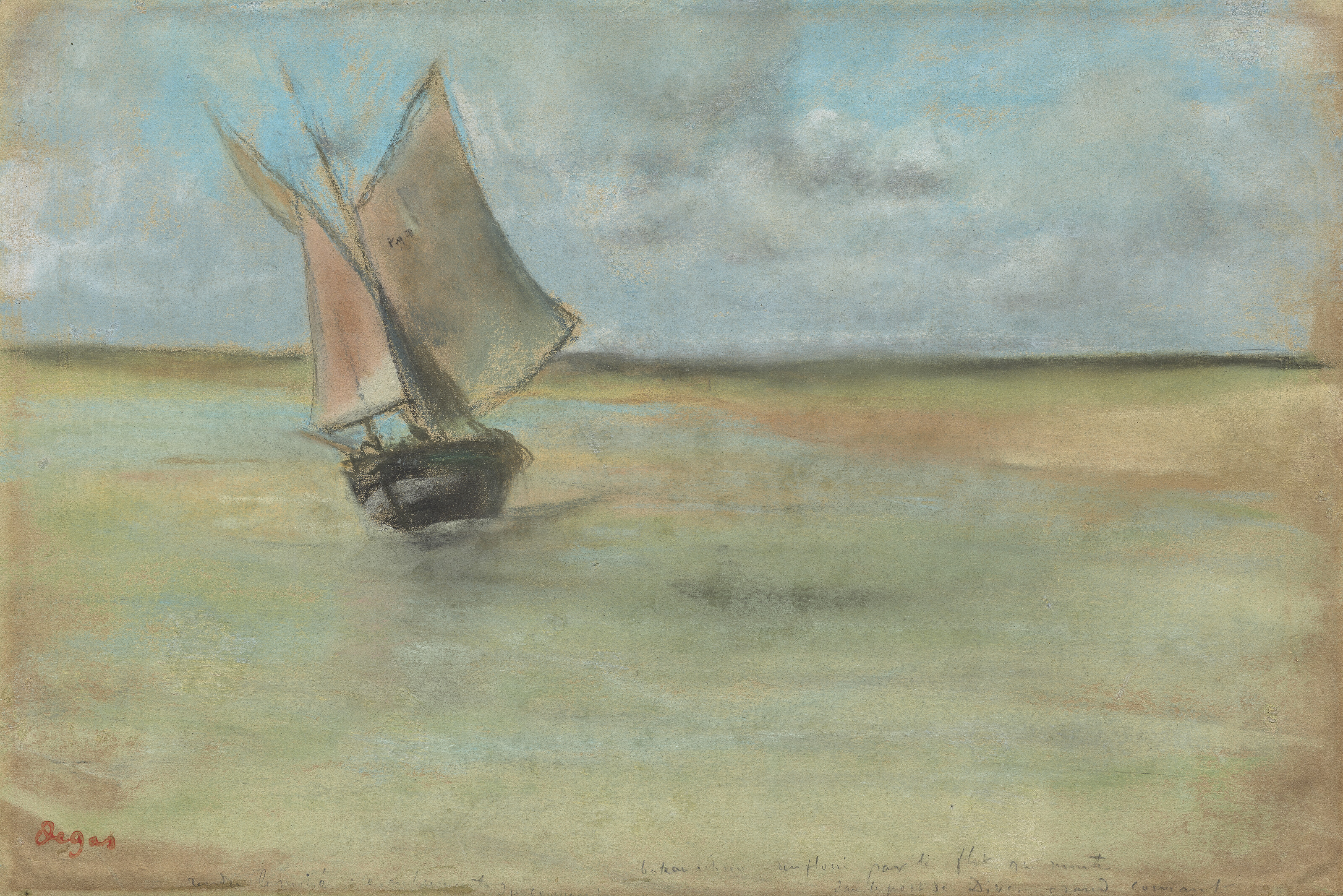 Edgar Degas — Пещерный замок у входа в порт для погружений, изображение 1