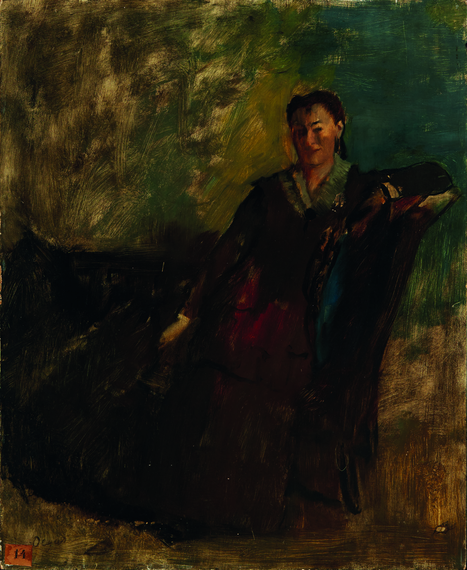 Edgar Degas — Женская поза на канапе, изображение 1