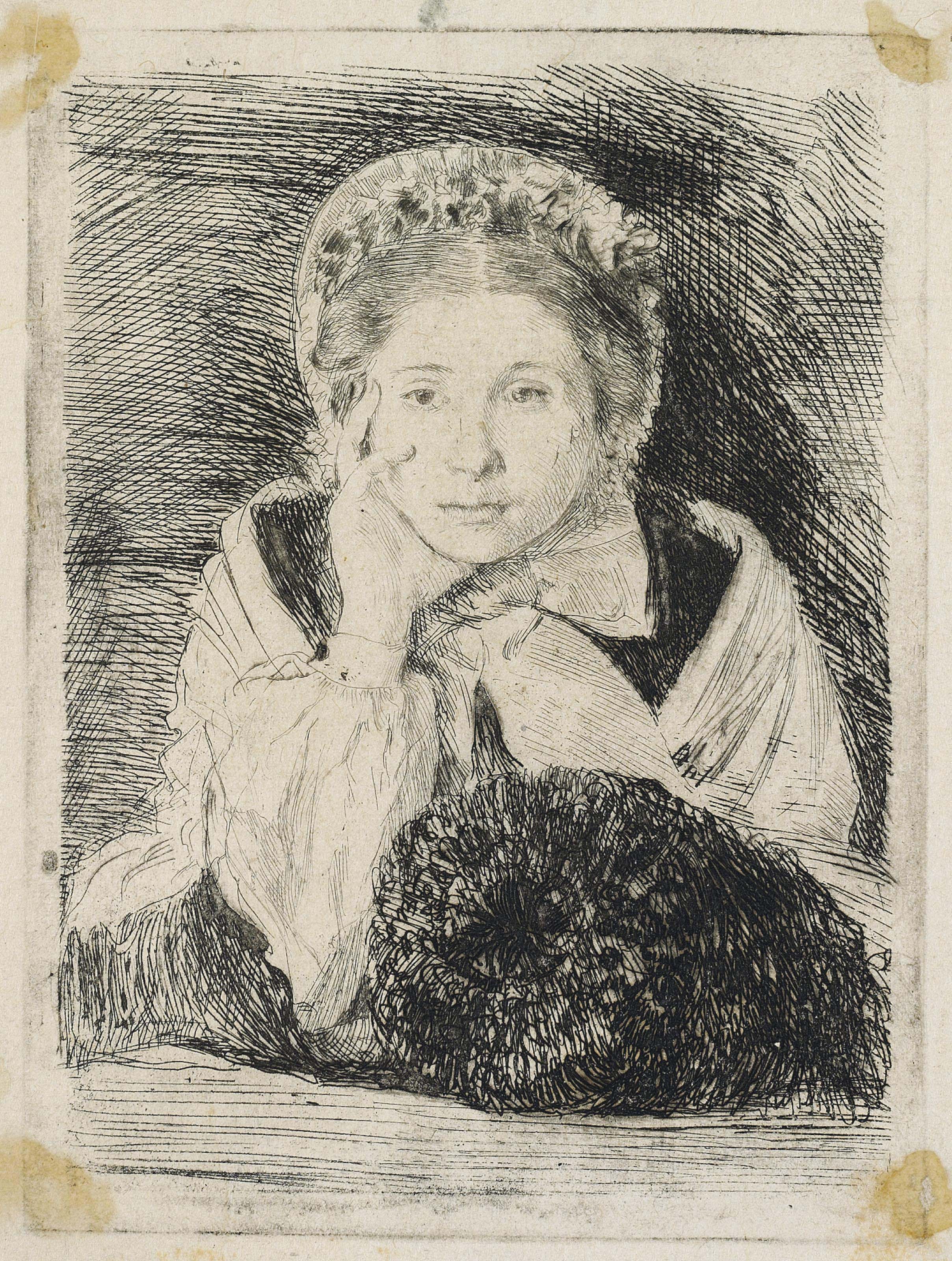 Edgar Degas — Маргарита де Гас, сестра художника (Дельтейл, 17 лет; Адемар и Кашен, 23 года; Рид и Шапиро, 14 лет)