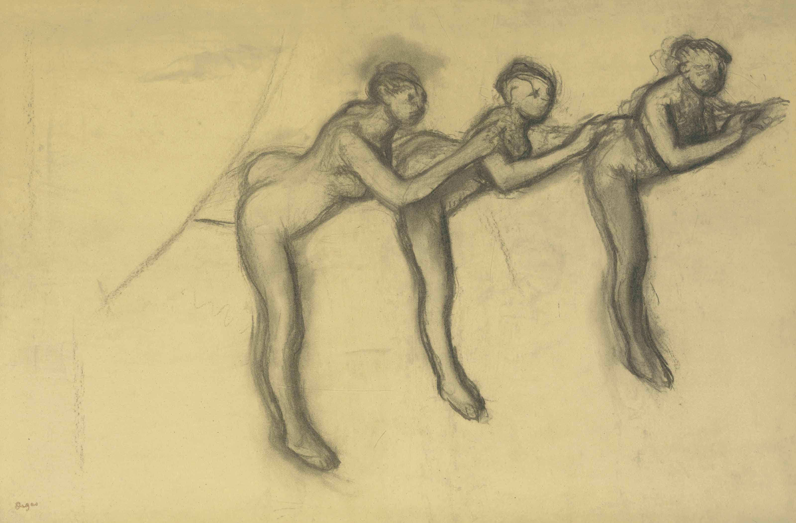 Edgar Degas — Трое танцовщиц в майо