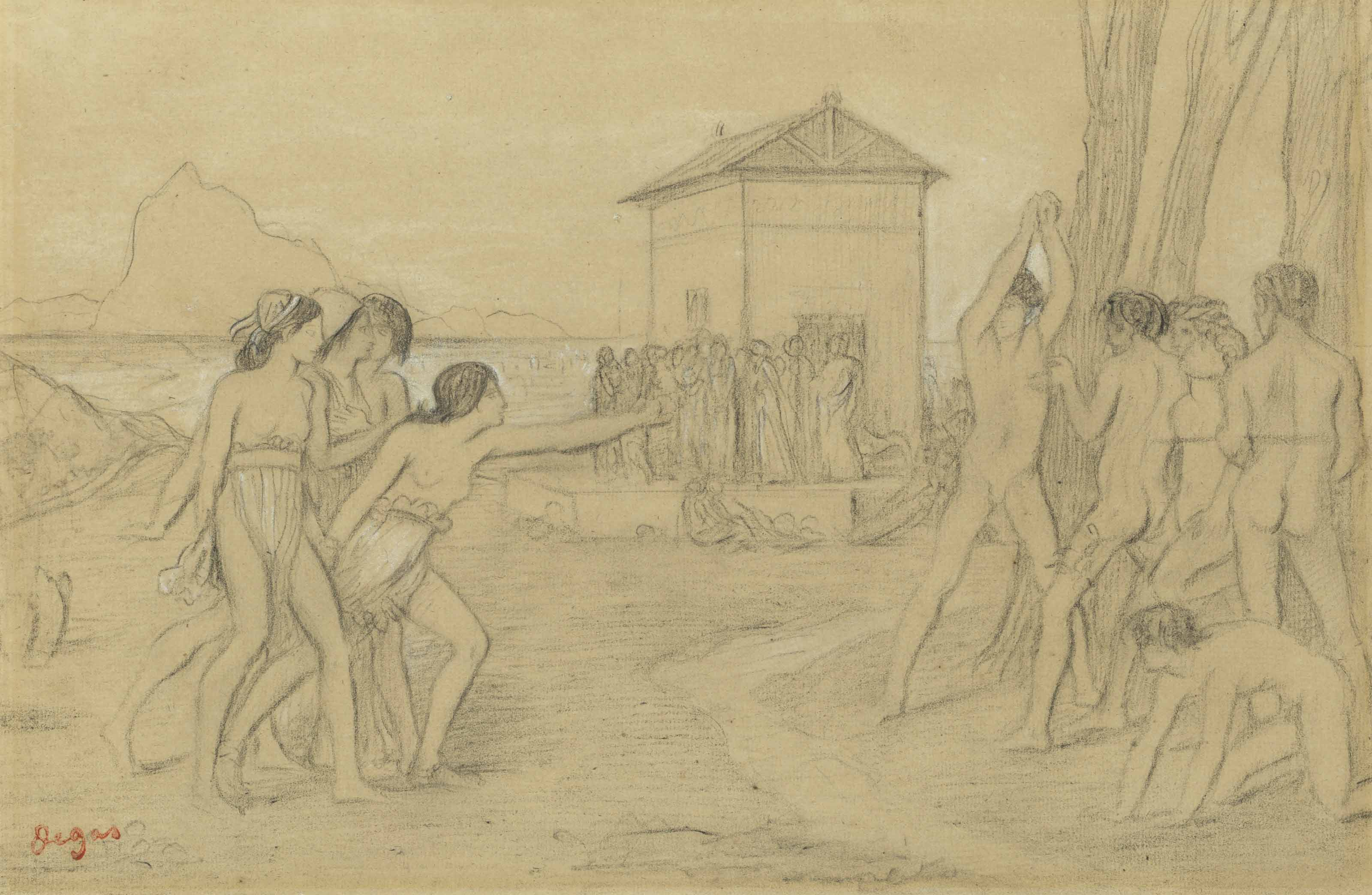 Edgar Degas — Этюд для маленьких девочек-спартиат, провокатор для девушек