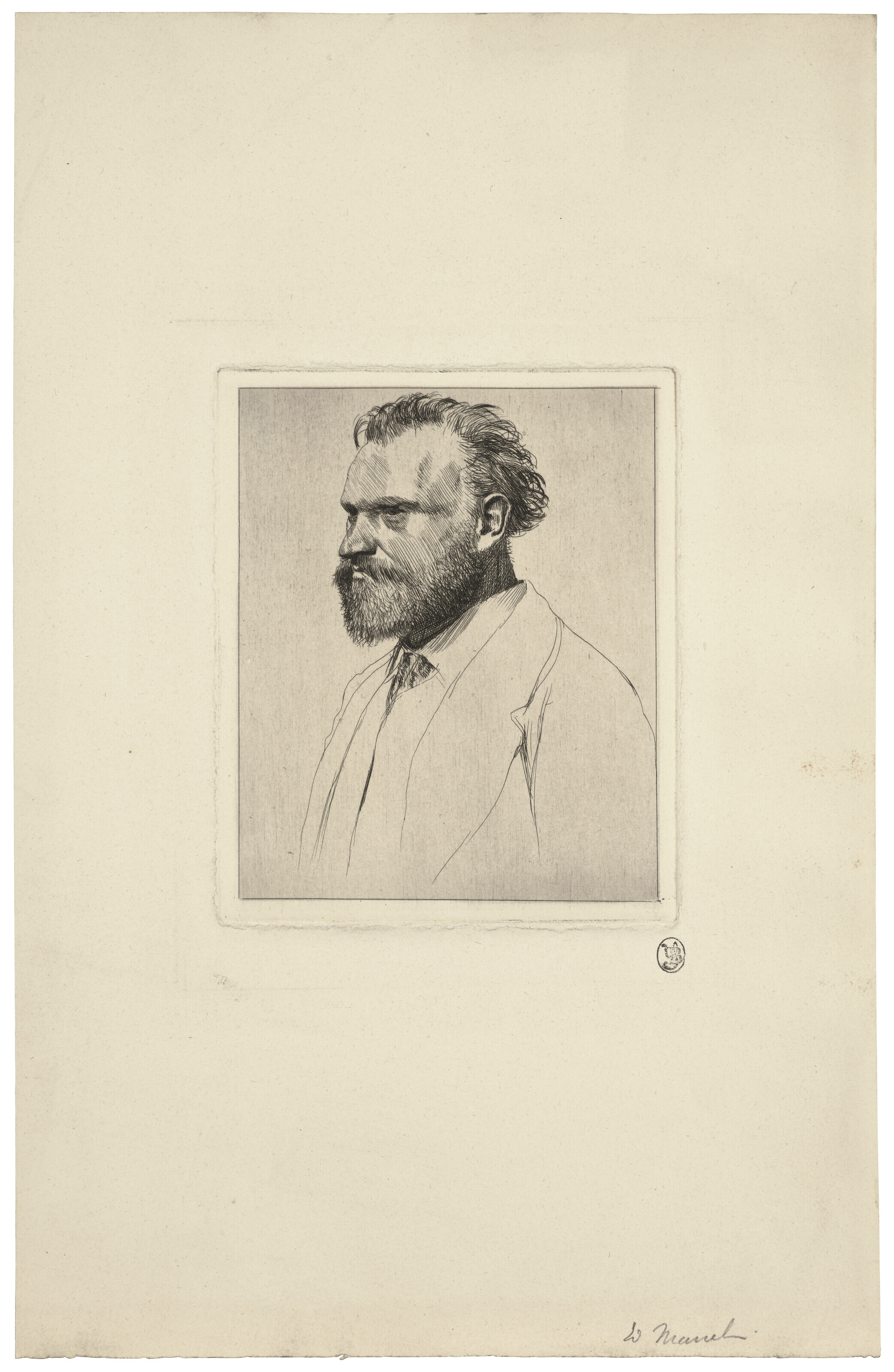 Edgar Degas — Эдуард Мане, портрет в полный рост