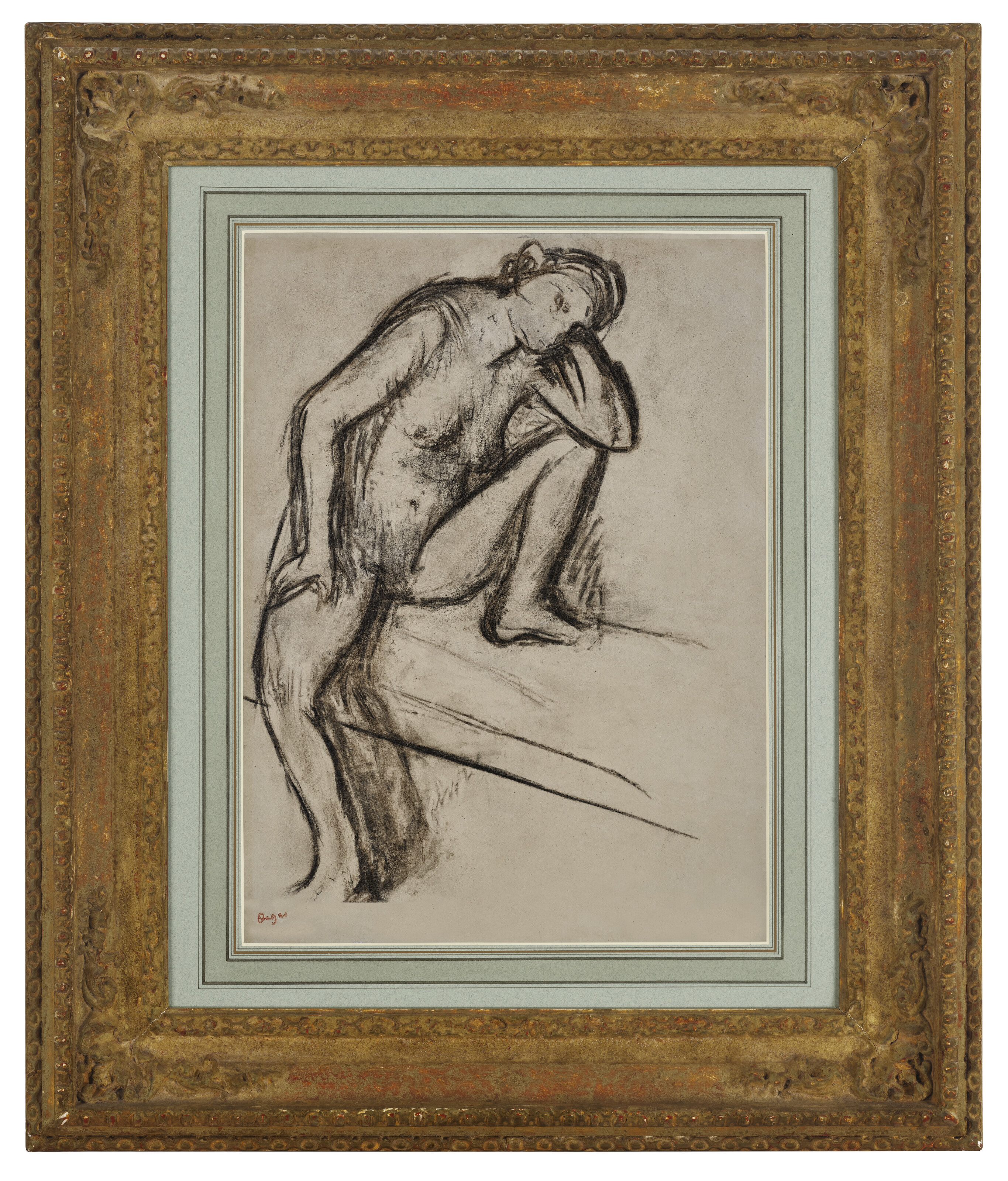 Edgar Degas — Женская поза (Этюд в стиле ну), изображение 2