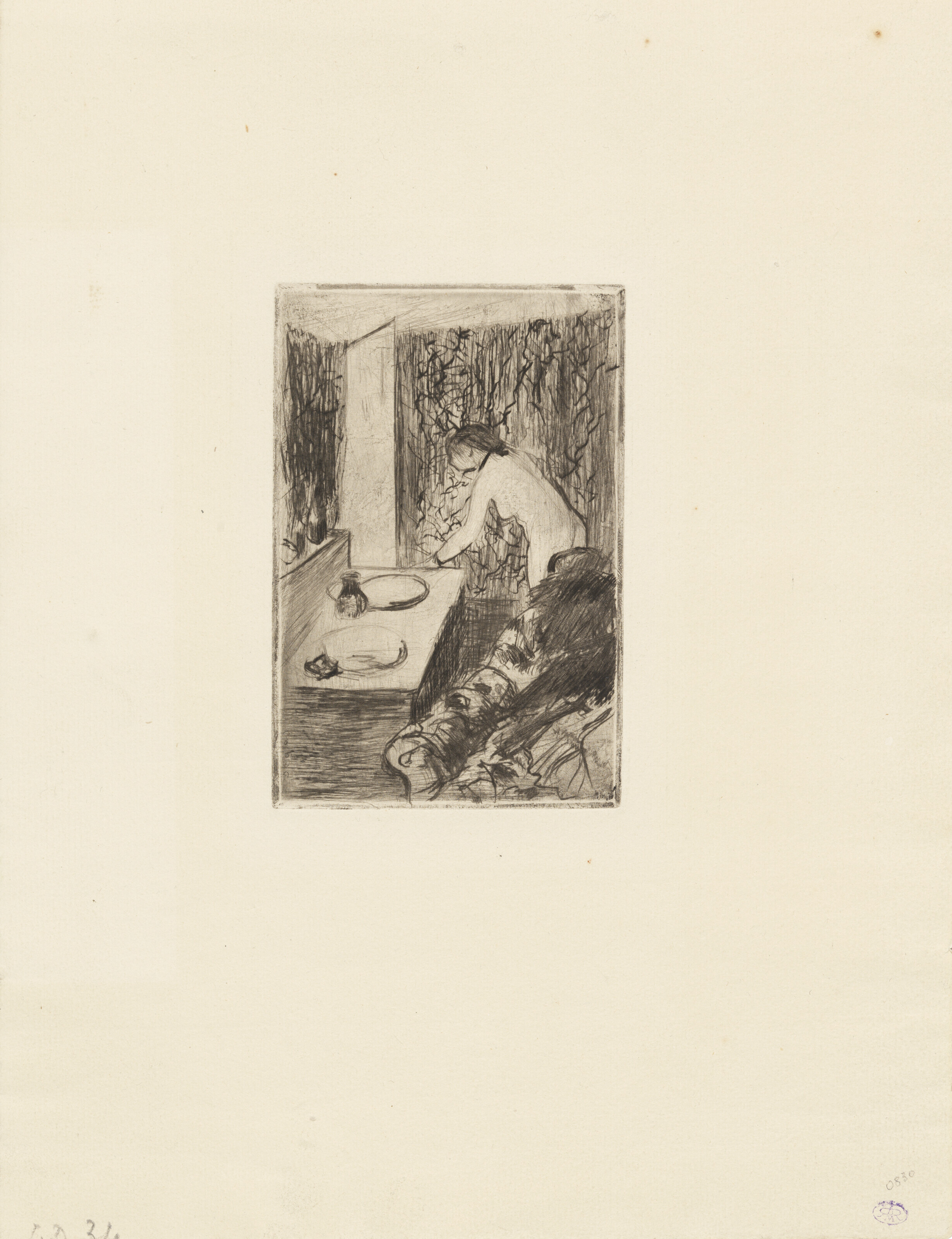 Edgar Degas — Маленький туалетный столик, изображение 1