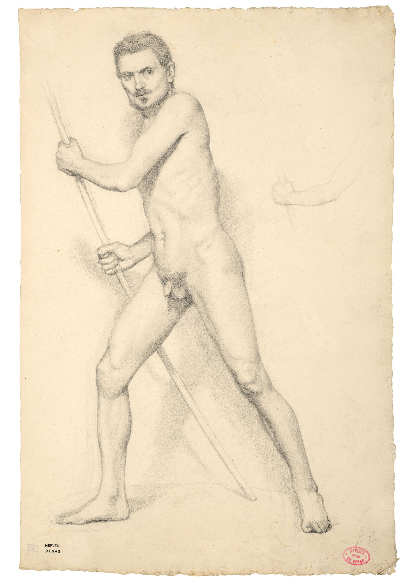 Edgar Degas — Академия человека-арендатора у отца (справа) ; Академия человека-дебюта (справа), изображение 1