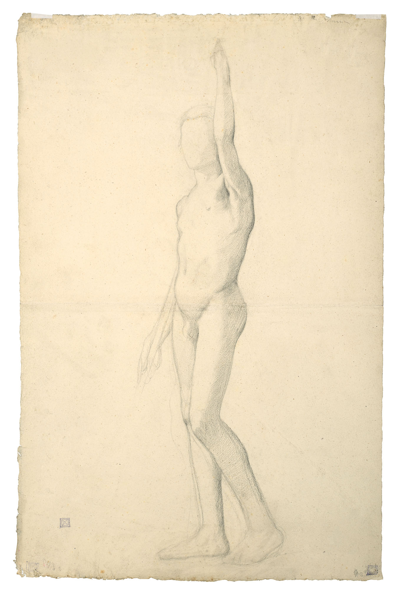 Edgar Degas — Академия человека-арендатора у отца (справа) ; Академия человека-дебюта (справа), изображение 2