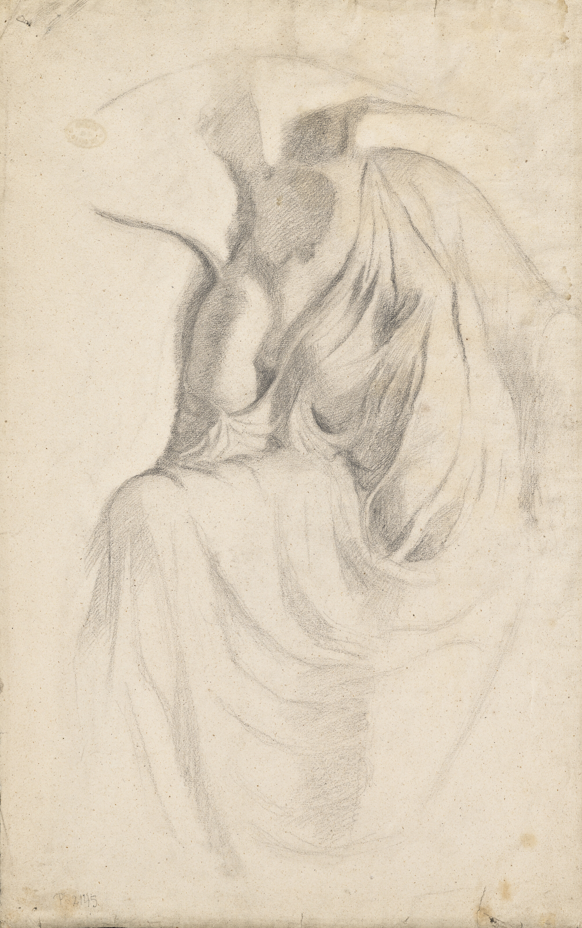 Edgar Degas — Этюд д'Апре "Нике, атташе полиции" ( прямая речь ); Академический этюд ( оборотная сторона ), изображение 1