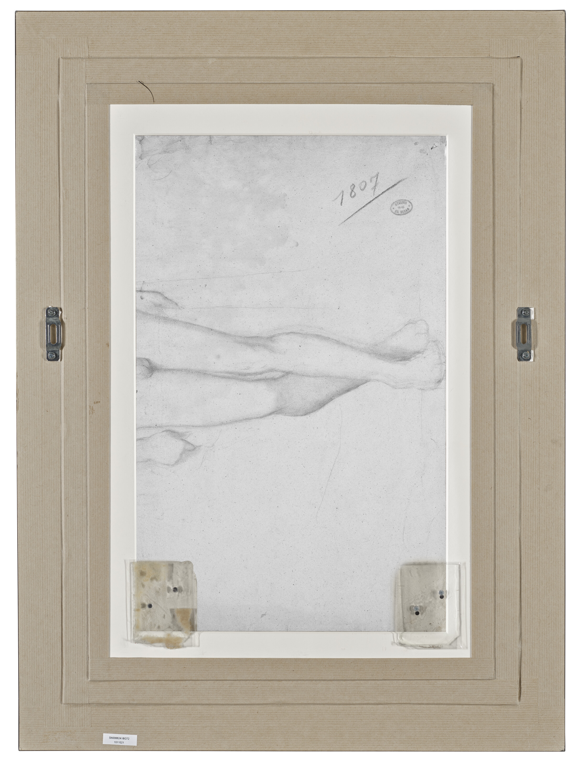 Edgar Degas — Этюд д'Апре "Нике, атташе полиции" ( прямая речь ); Академический этюд ( оборотная сторона ), изображение 5