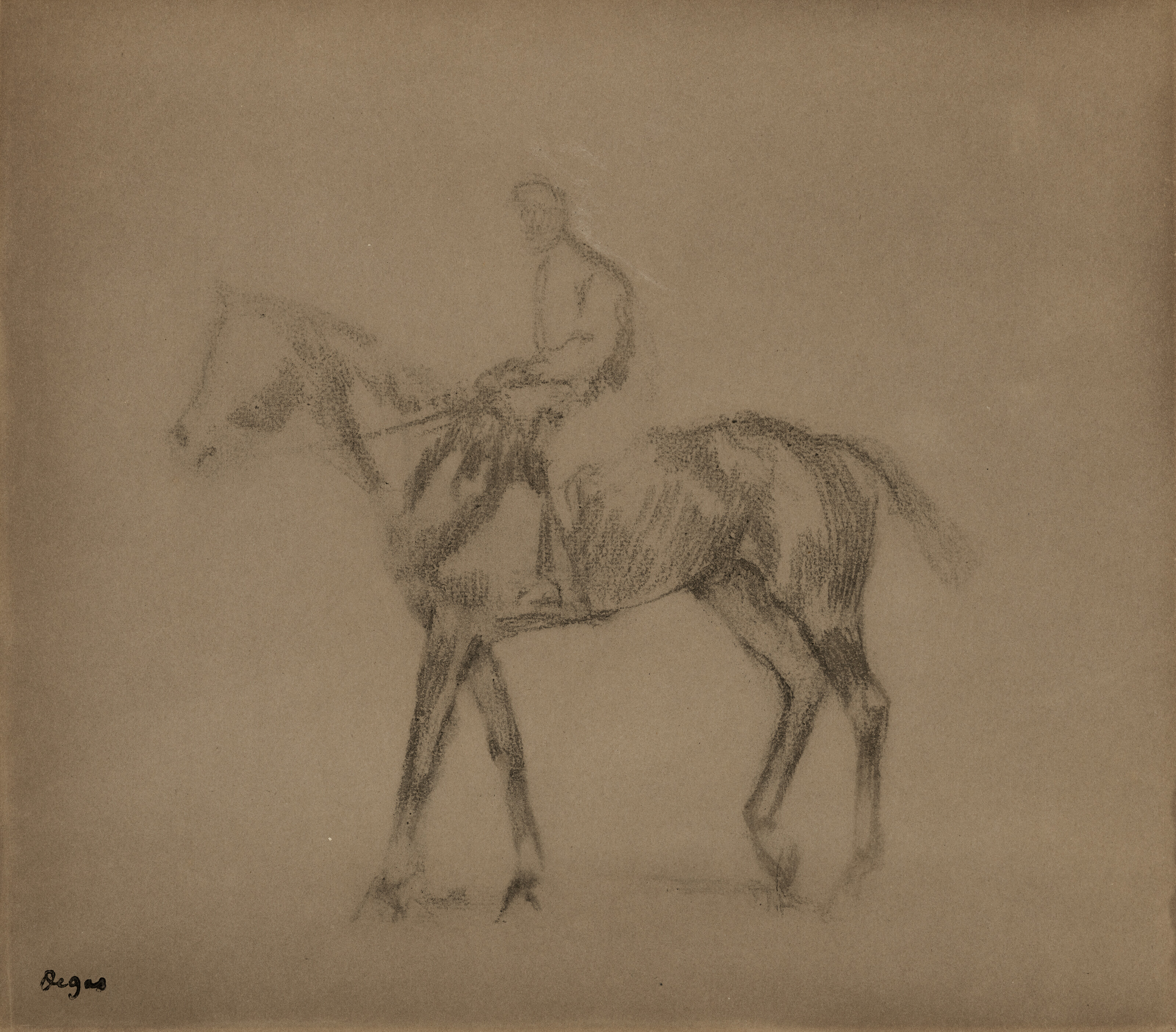 Edgar Degas — Жокей на коне, изображение 1