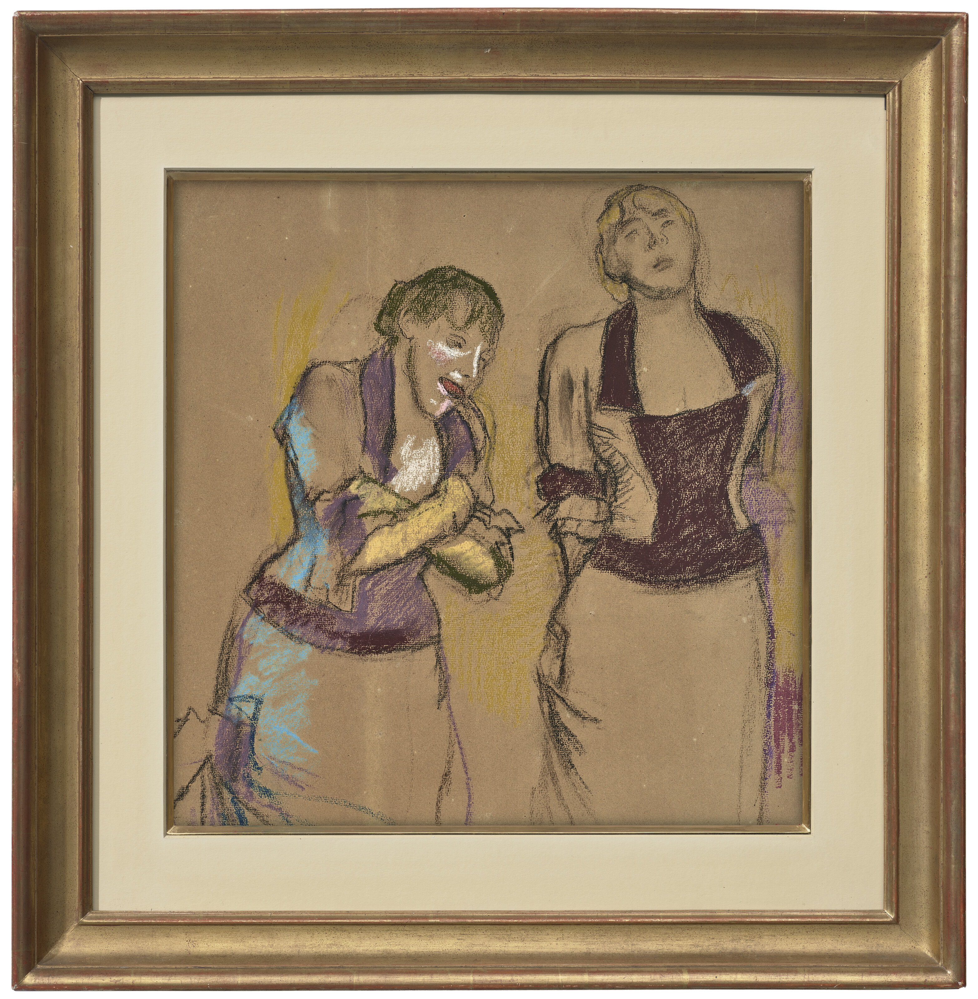 Edgar Degas — В кафе-концерт, двое поющих, изображение 2