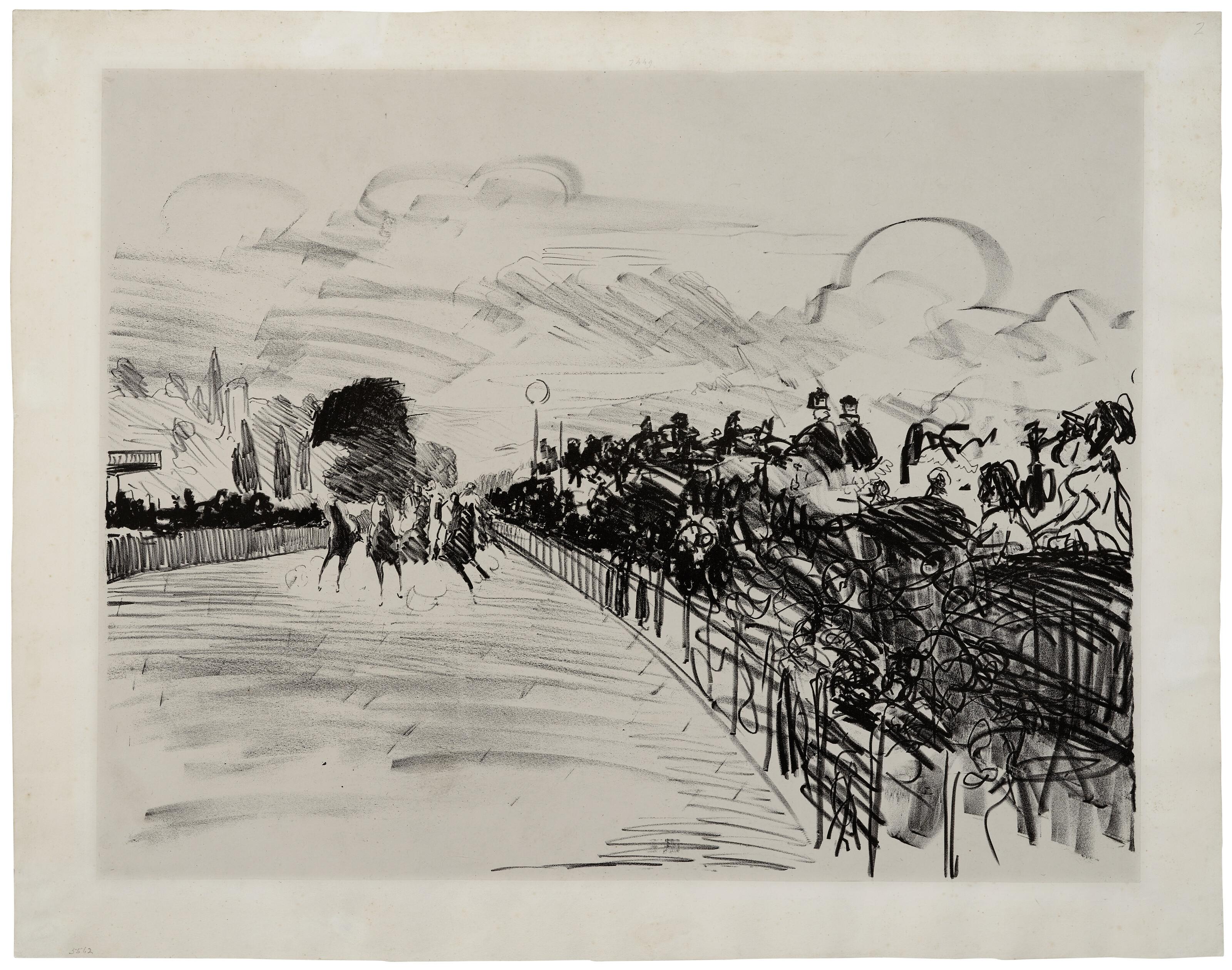Edouard Manet — Les courses à Longchamps (Длинные скачки), изображение 3