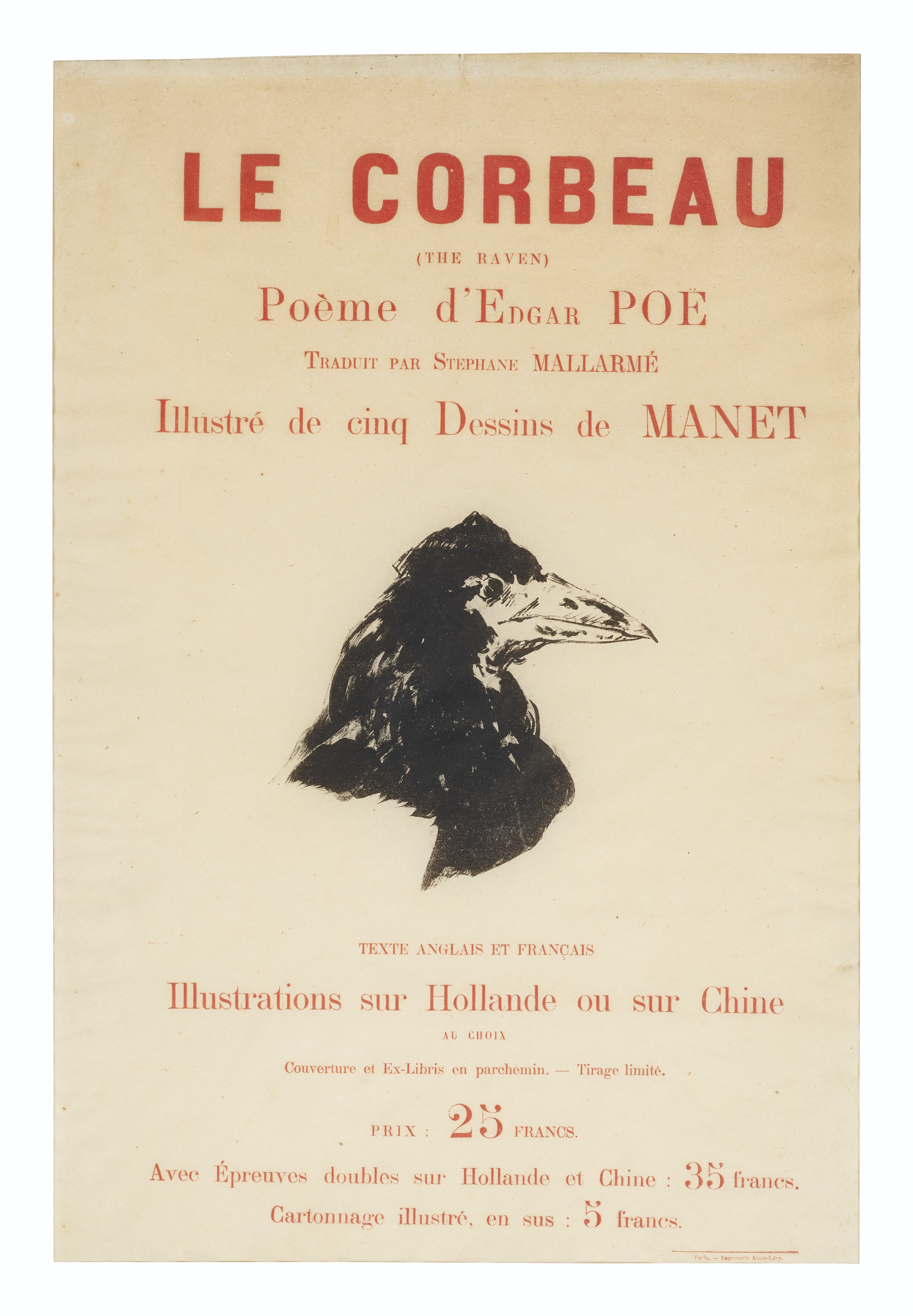 Edouard Manet — Эдгар Аллен По, Ле Корбо, Р. Лесклид, Париж, 1875., изображение 7
