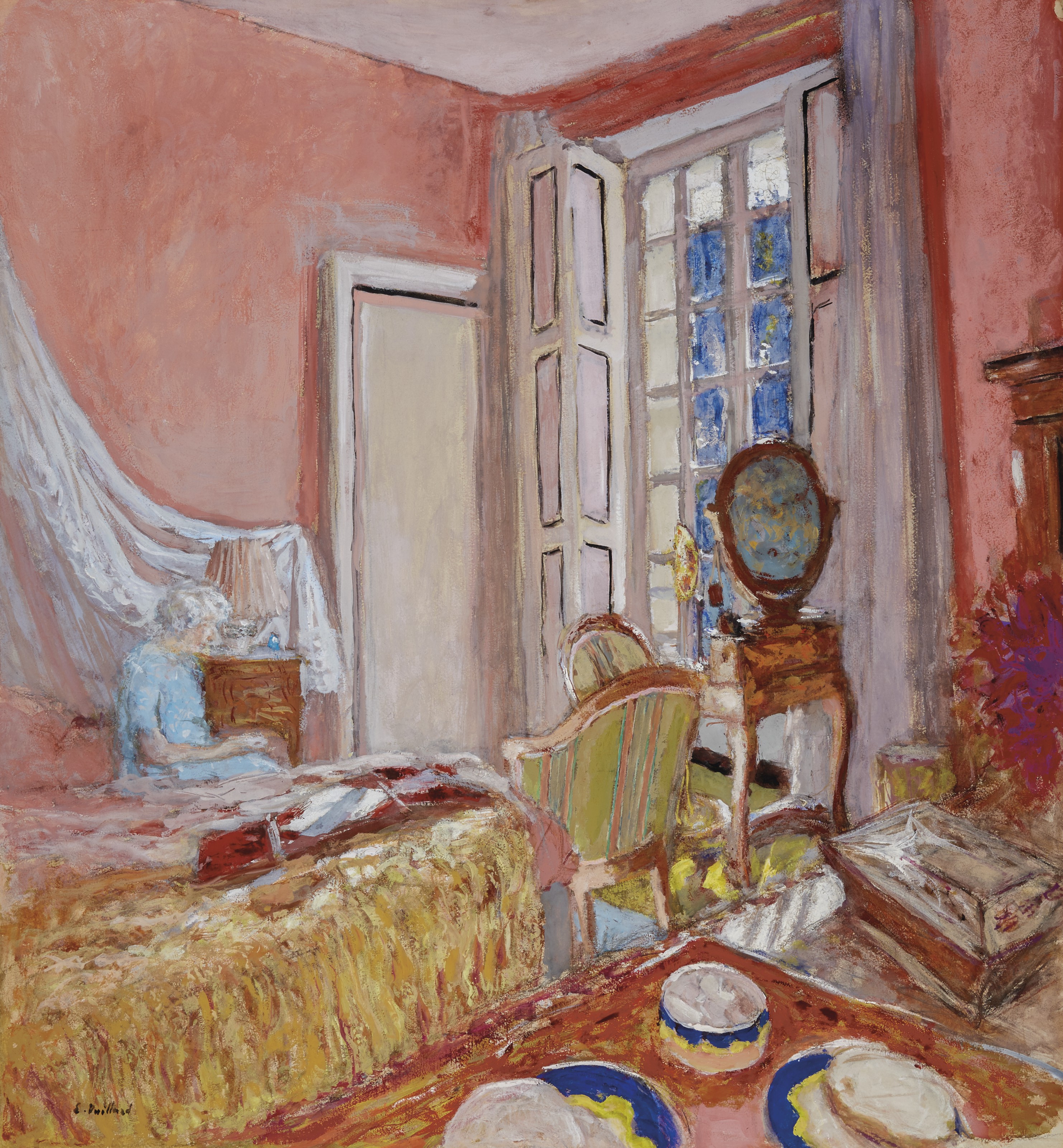 Edouard Vuillard — Мадам Хессель танцует в спальне с розовой глиной