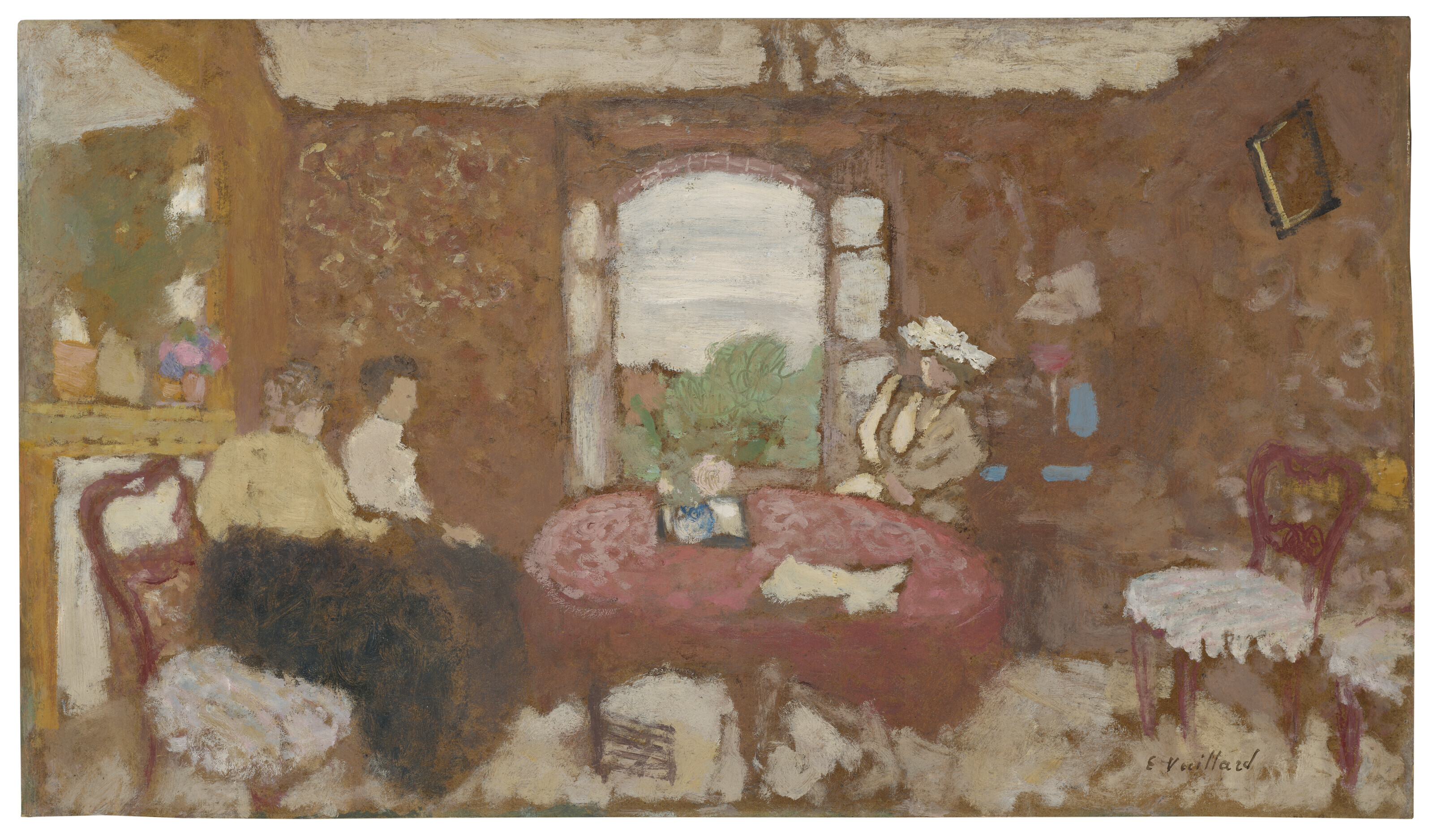 Edouard Vuillard — Люси Хессель в гостях у Крикуна, изображение 2