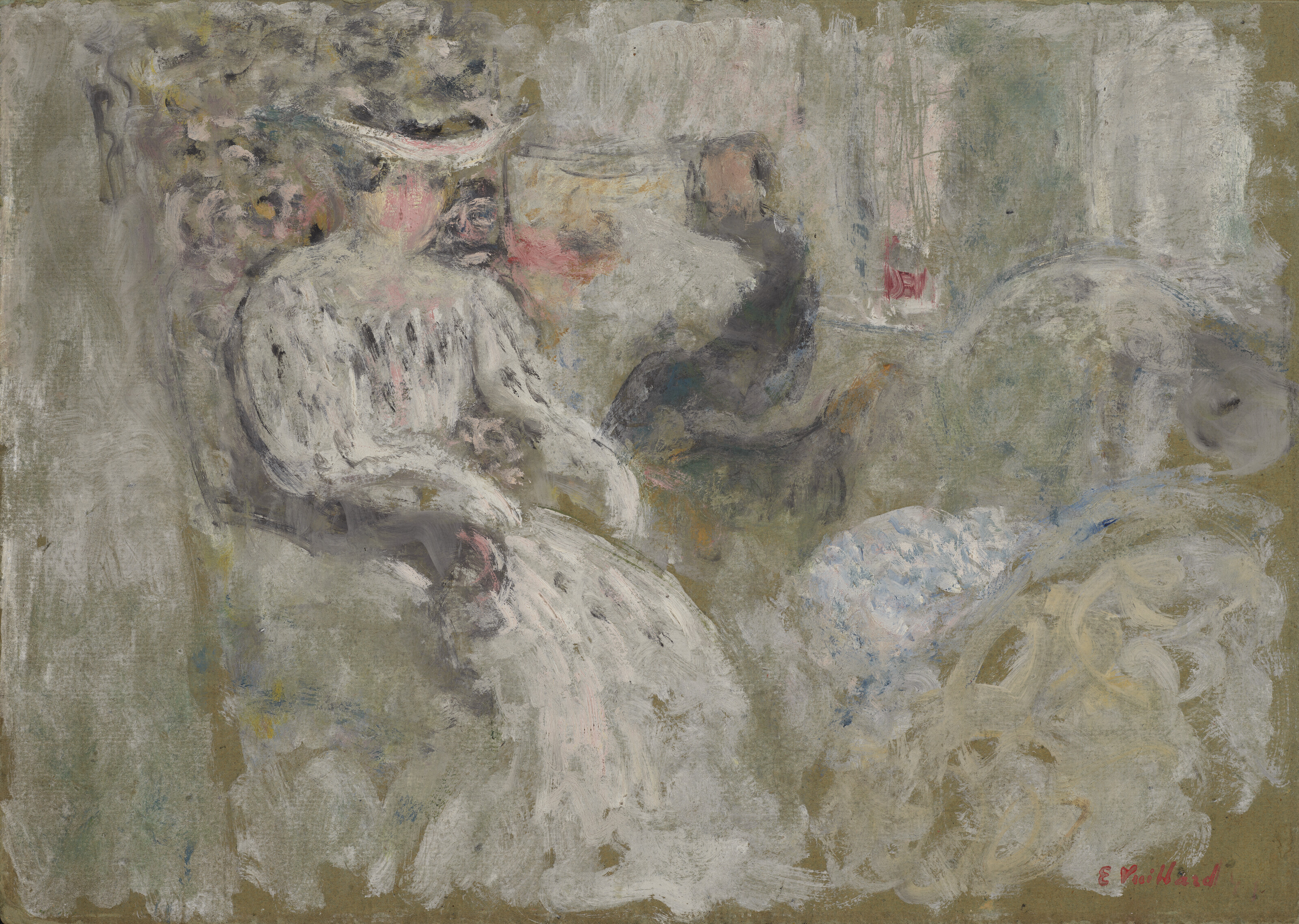 Edouard Vuillard — Женская задница в белом цвете, изображение 1