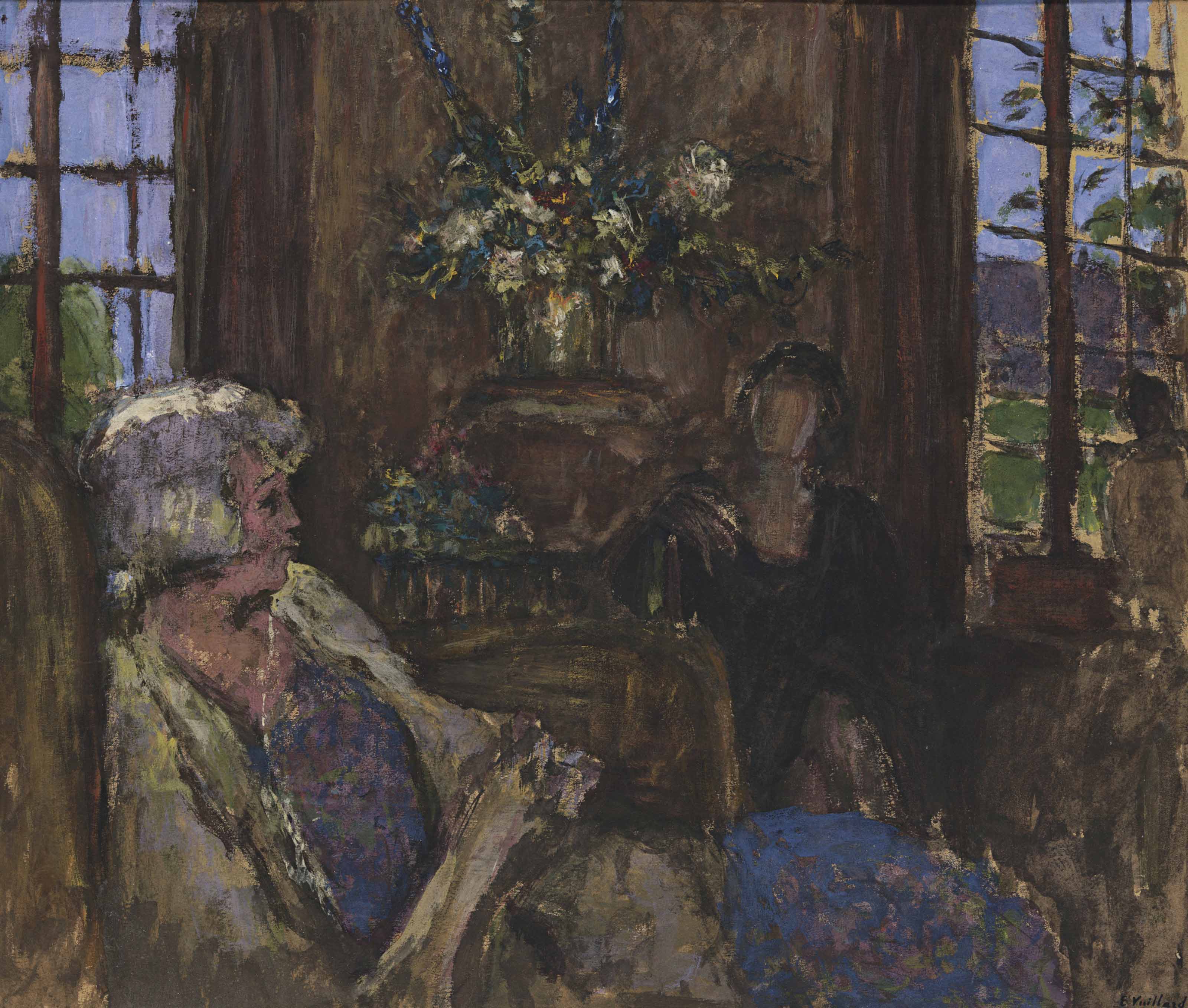 Edouard Vuillard — Двое дам танцуют в глиняном салоне