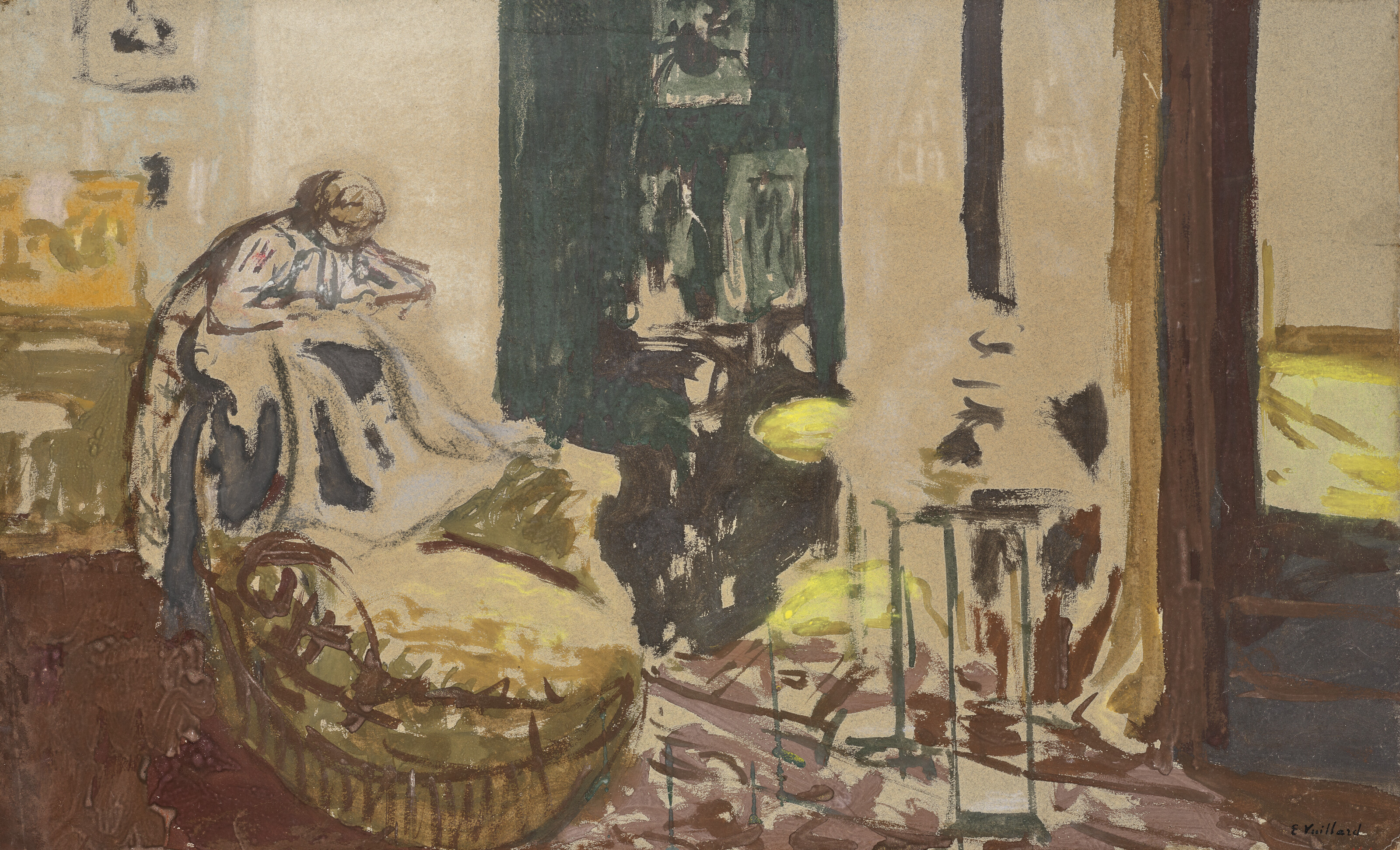 Edouard Vuillard — Утро в спальне, изображение 1