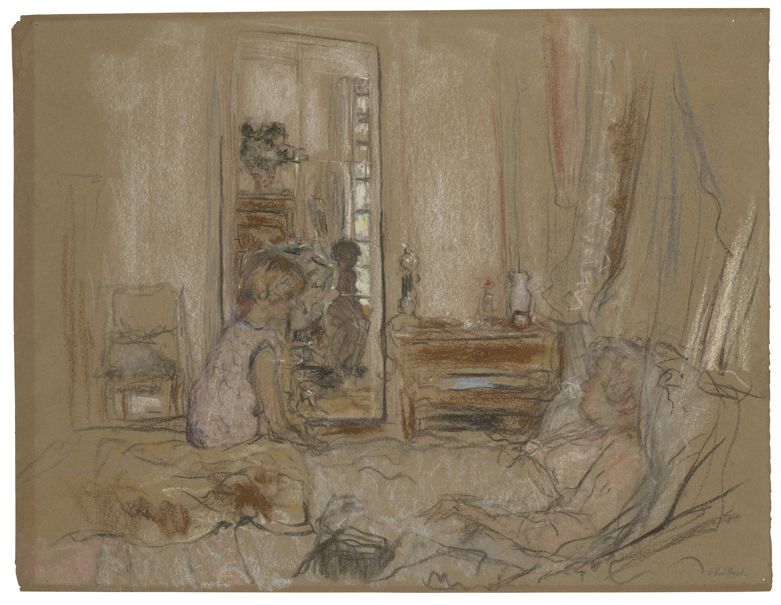 Edouard Vuillard — Лулу у окна мадам Хессель, в замке Клэйз, изображение 2