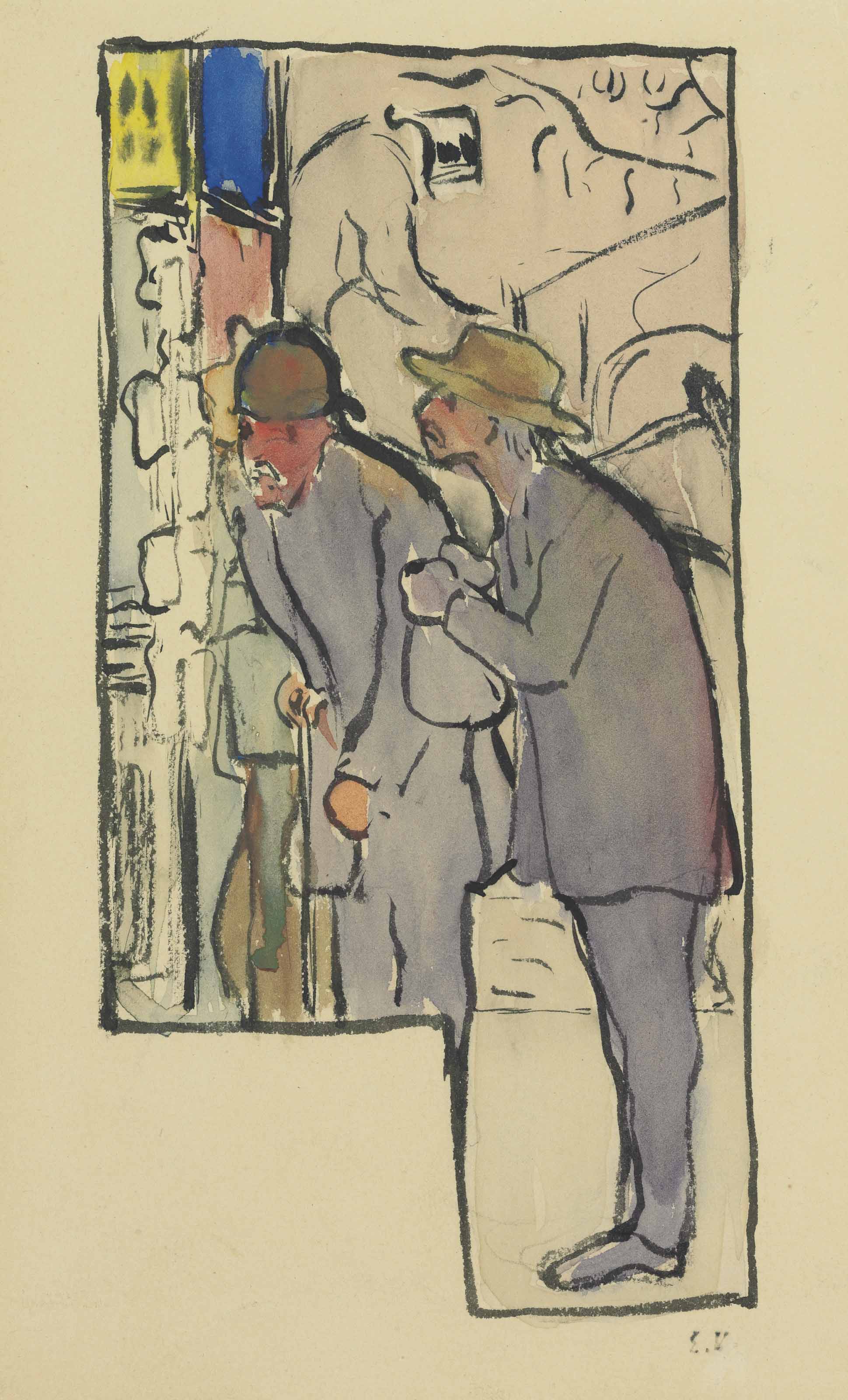 Edouard Vuillard — Театральная программа ( лицевая сторона ); Этюды ( оборотная сторона )
