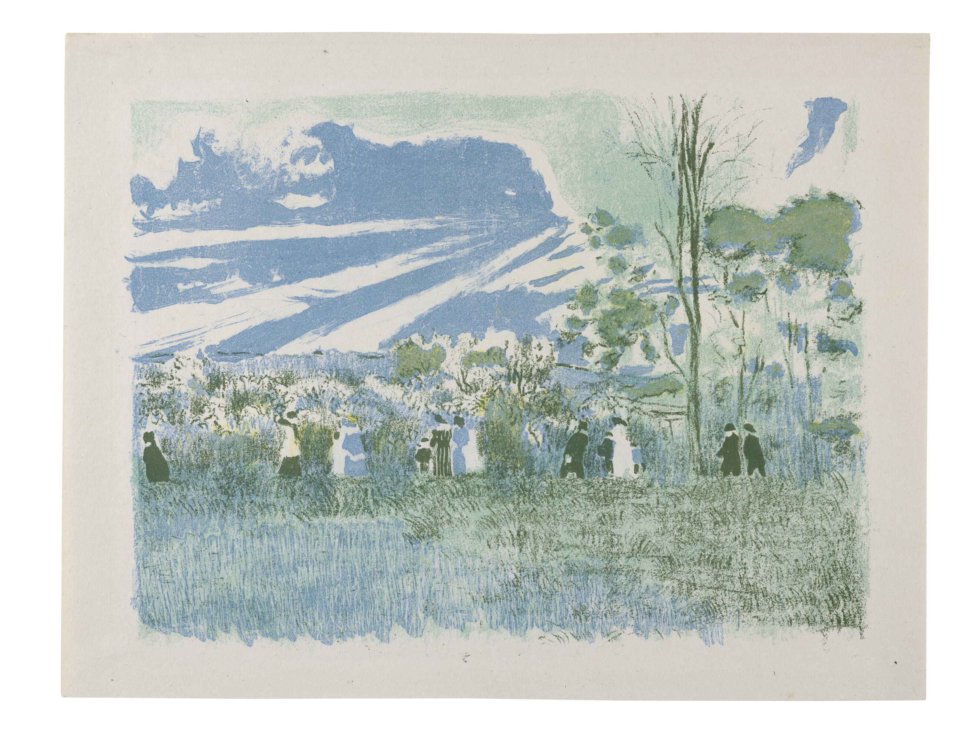 Edouard Vuillard — На туристических полях, планше, посвященном платежам за альбомы и интерьерам