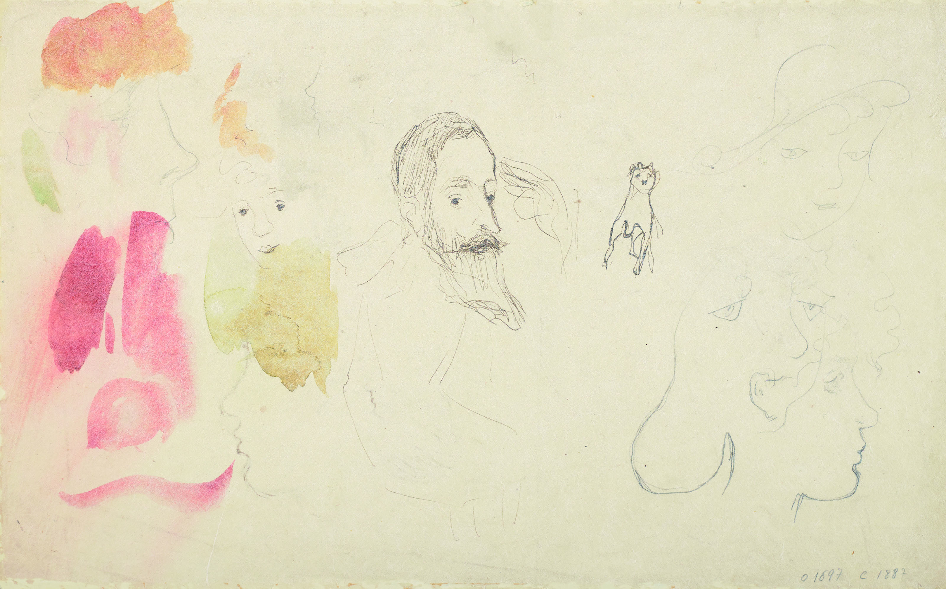 Edouard Vuillard — Портретные этюды Эдуарда Вюйяра и Андре Боннара (справа налево), изображение 2