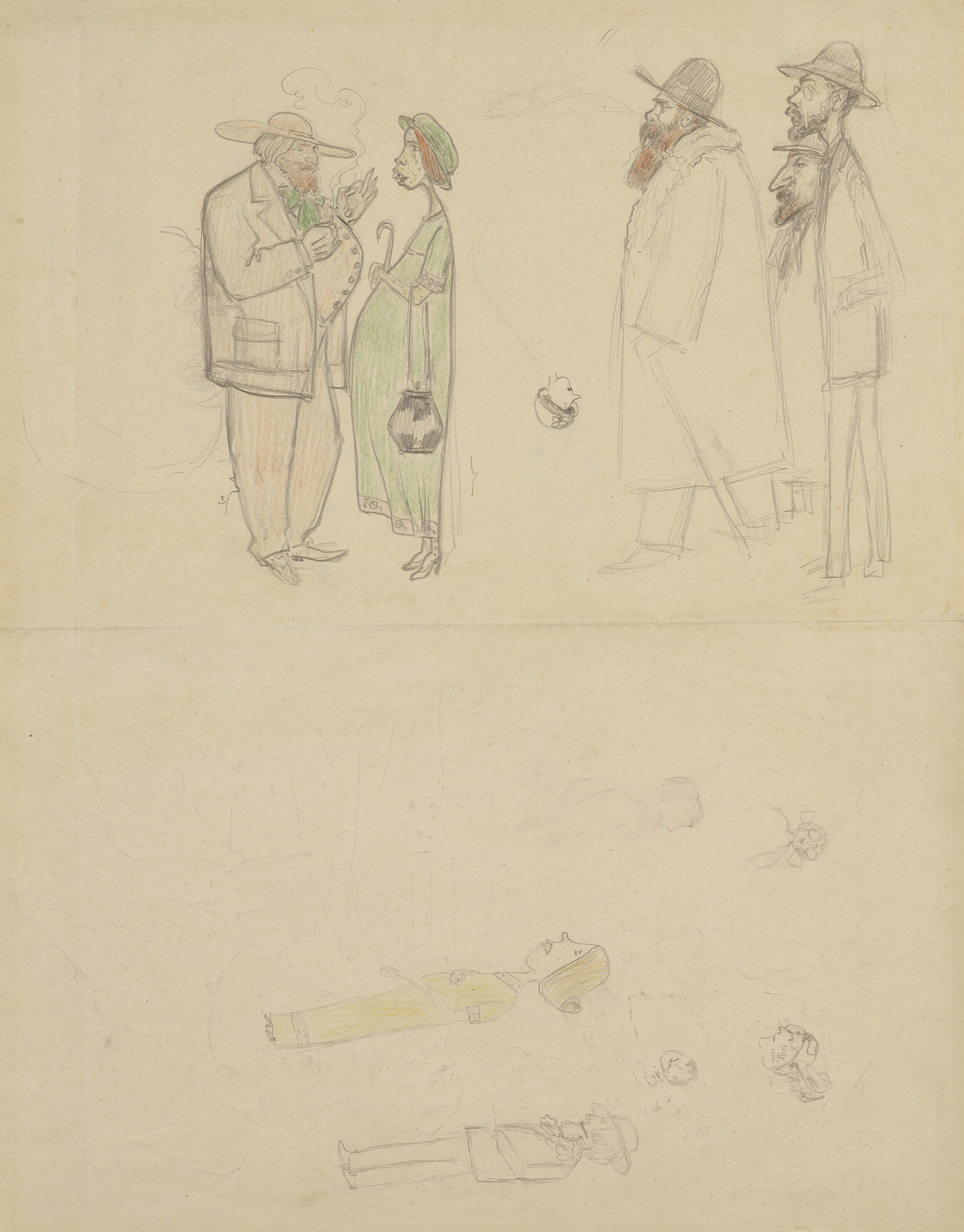 Edouard Vuillard — Карикатуры Поля Серюзье, Маргариты-Клод Серюзье, Кер-Ксавье Русселя, Пьера Боннара и Эдуарда Вюйяра
