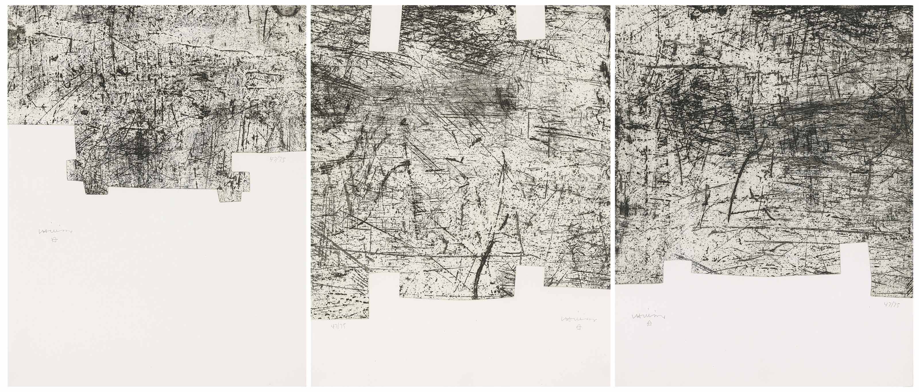 Eduardo Chillida — Ив Бонфуа: "У Элен нет выхода из-за дыма", I-III, изображение 1