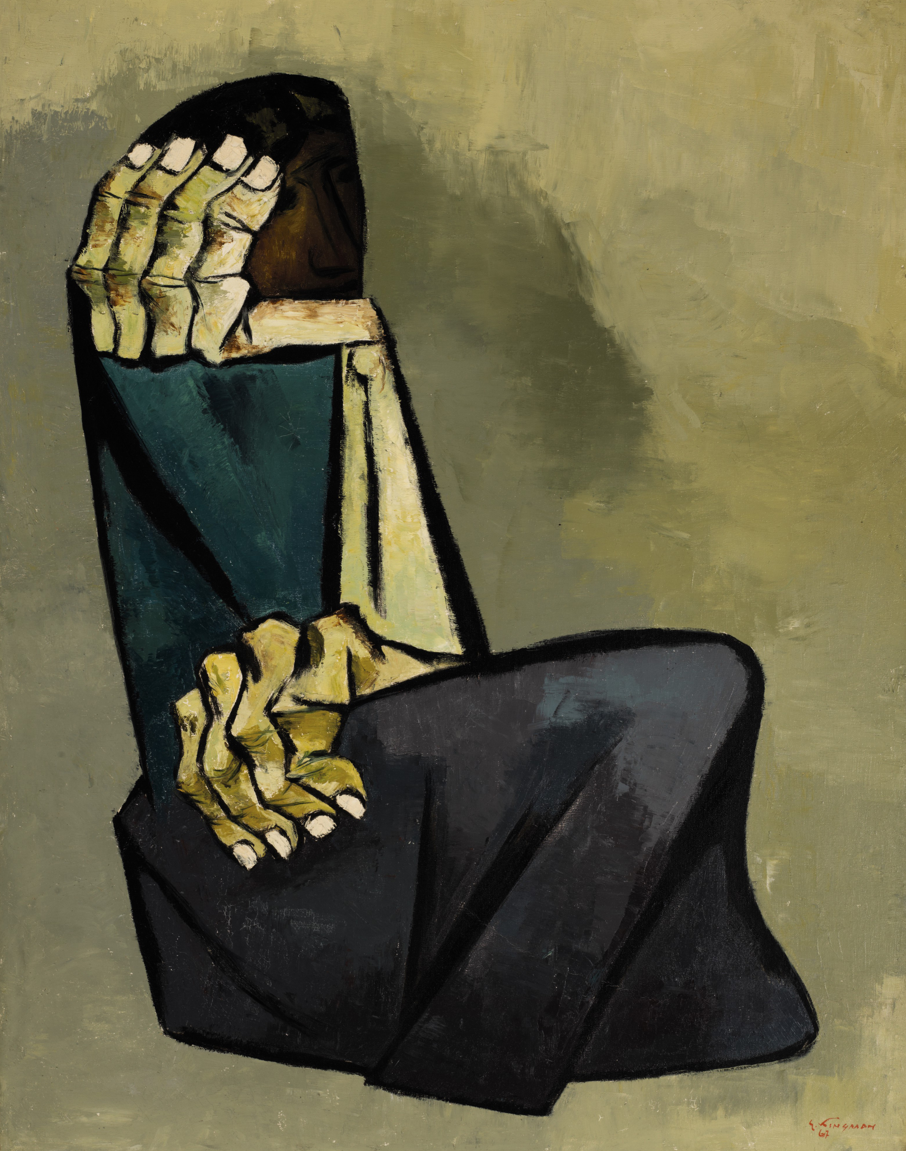 Eduardo Kingman — Муджер сентада