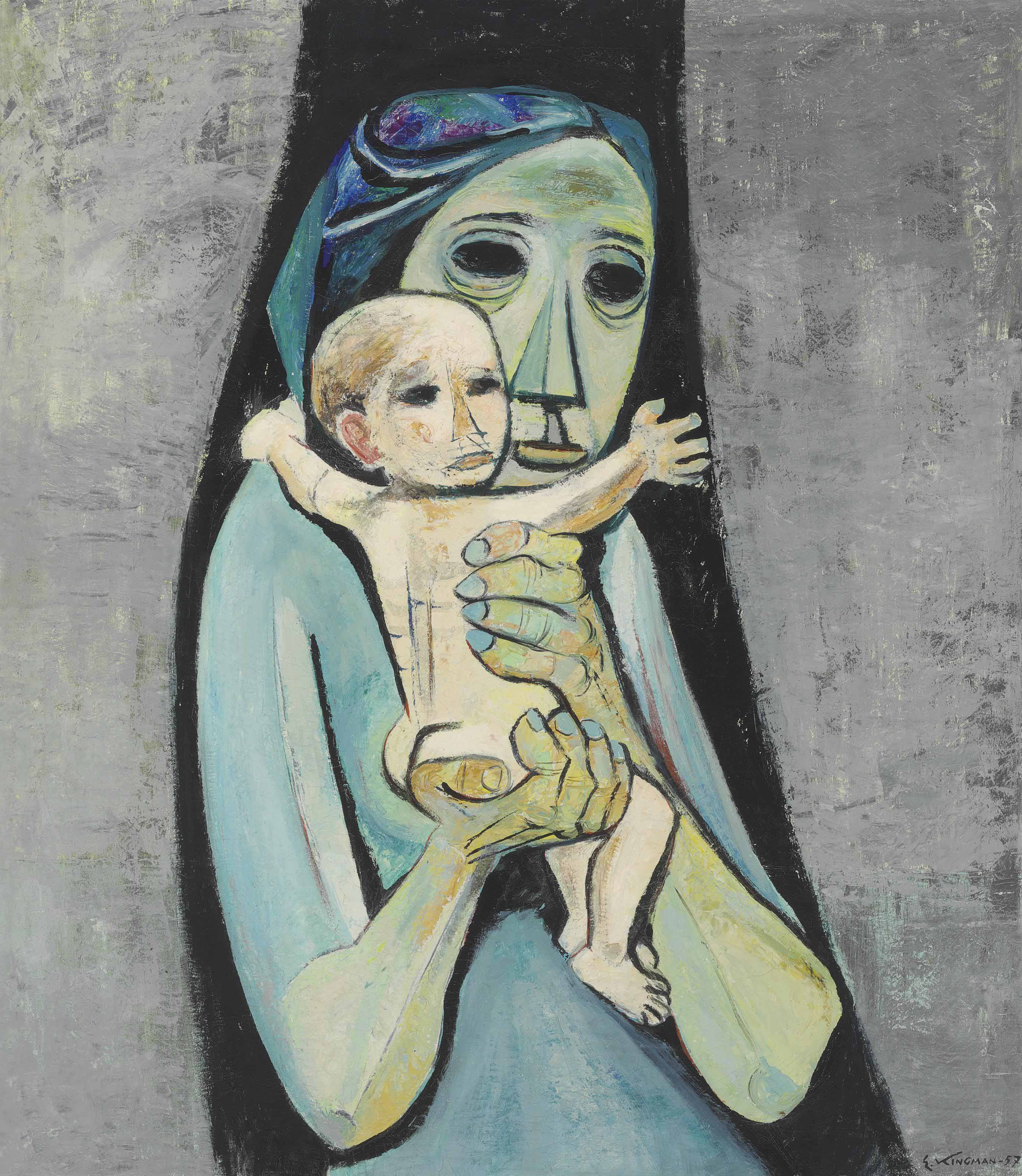 Eduardo Kingman — Без названия (Мать и дитя)