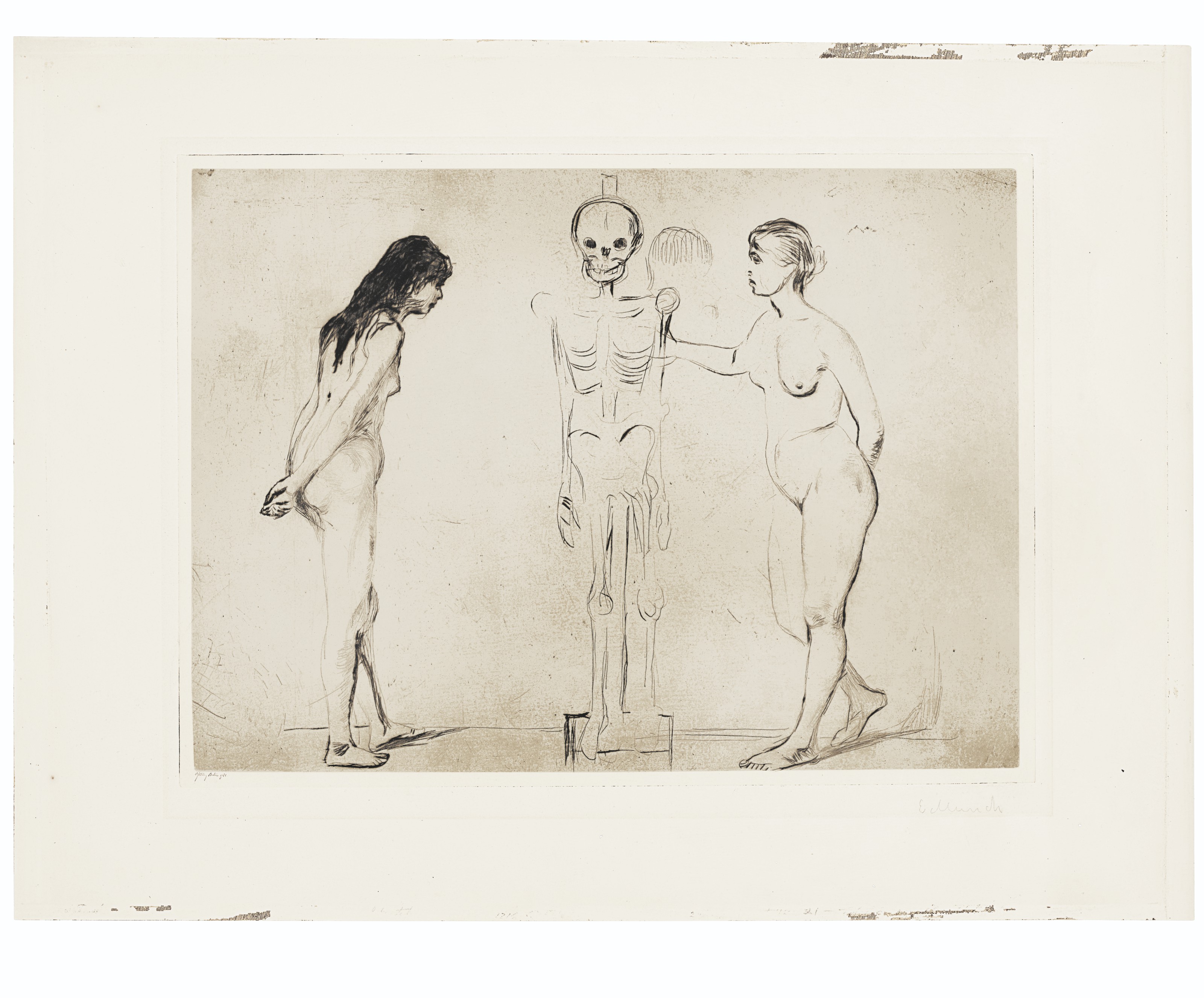 Edvard Munch — "Женщина и мужчина" (Женщины и скелет)