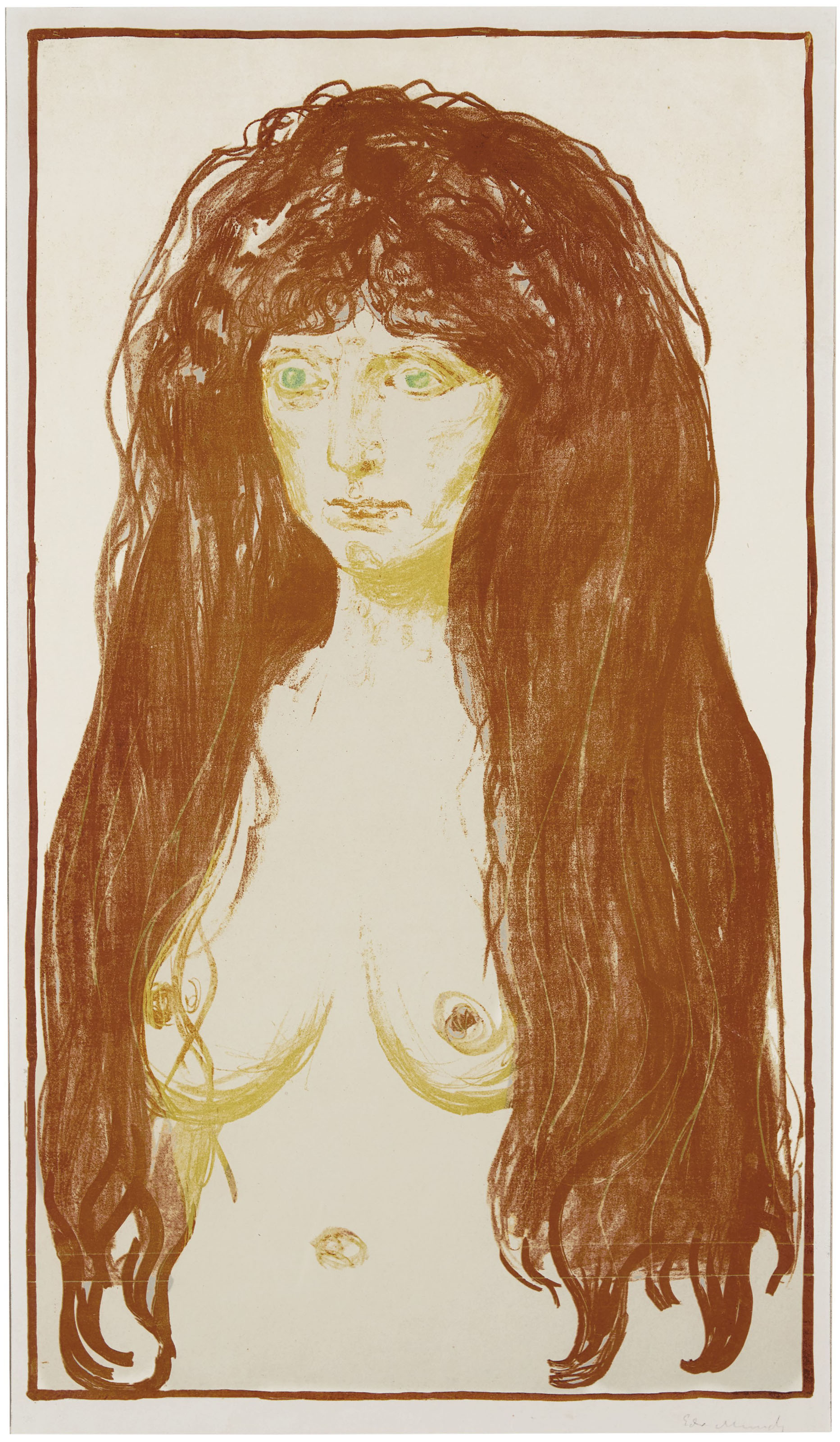 Edvard Munch — Die Sünde (Женщина с рыжими волосами и зелеными глазами, Грех)