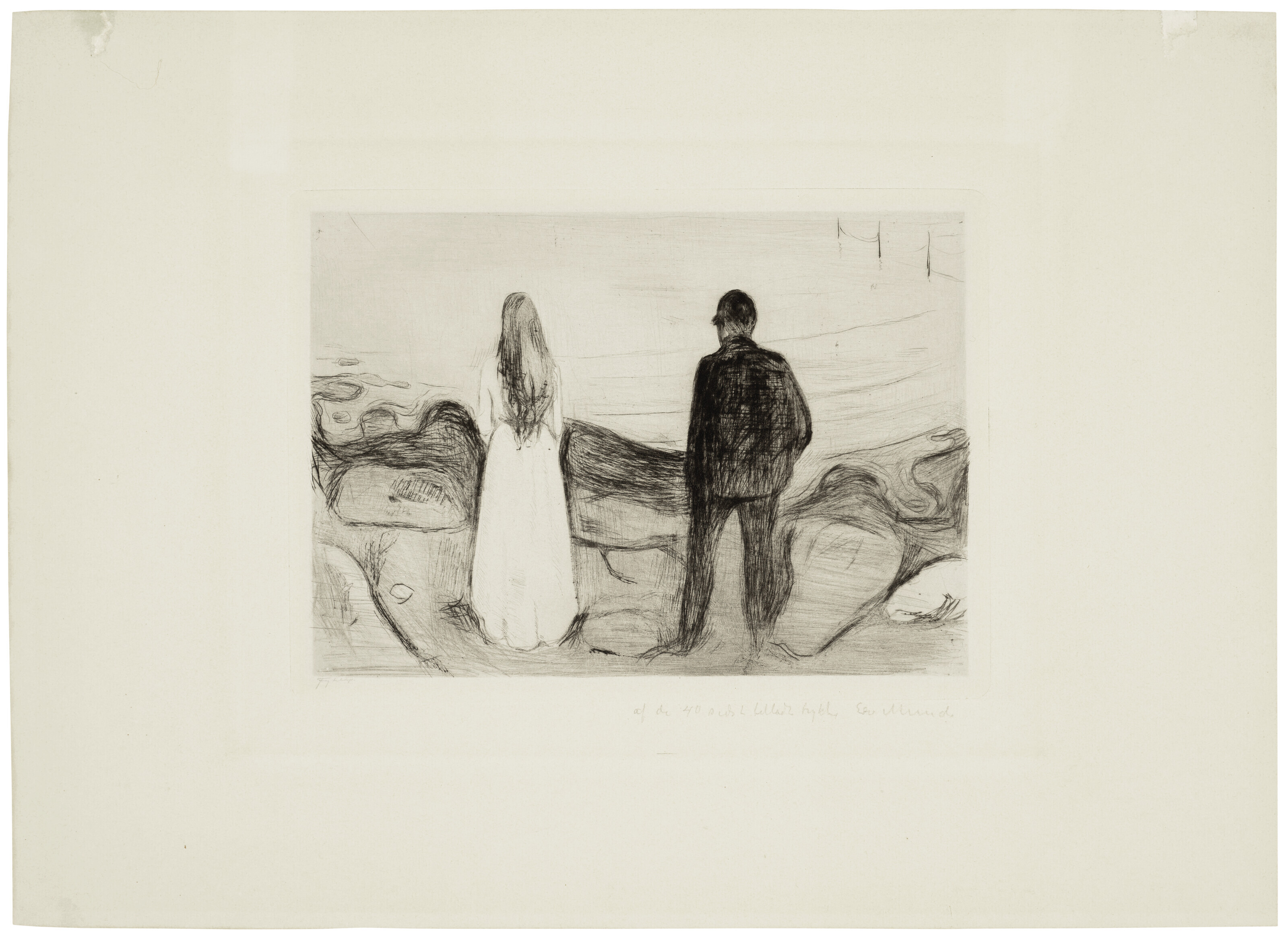Edvard Munch — Цвей Меншен. Двое мужчин (Два человеческих существа. Одинокие)