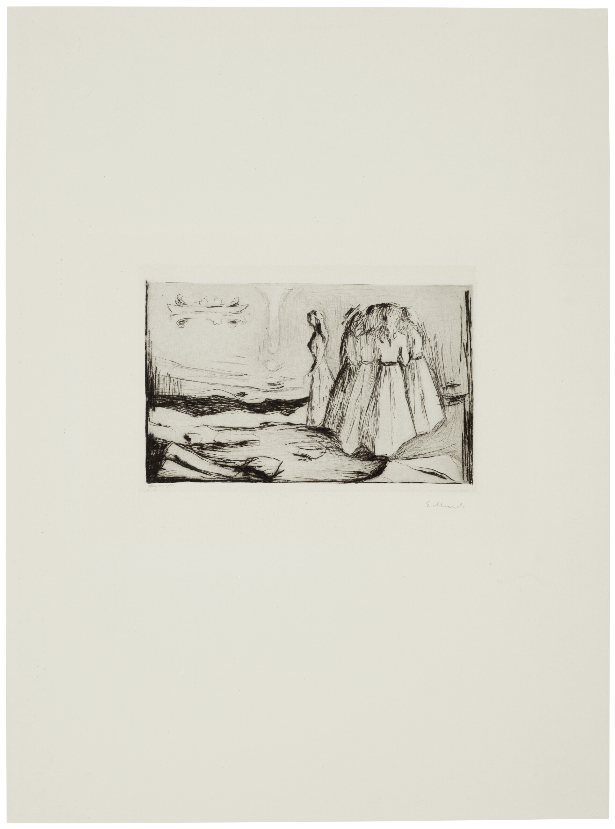 Edvard Munch — Молодые женщины на земле II (Молодые женщины на пляже), изображение 3