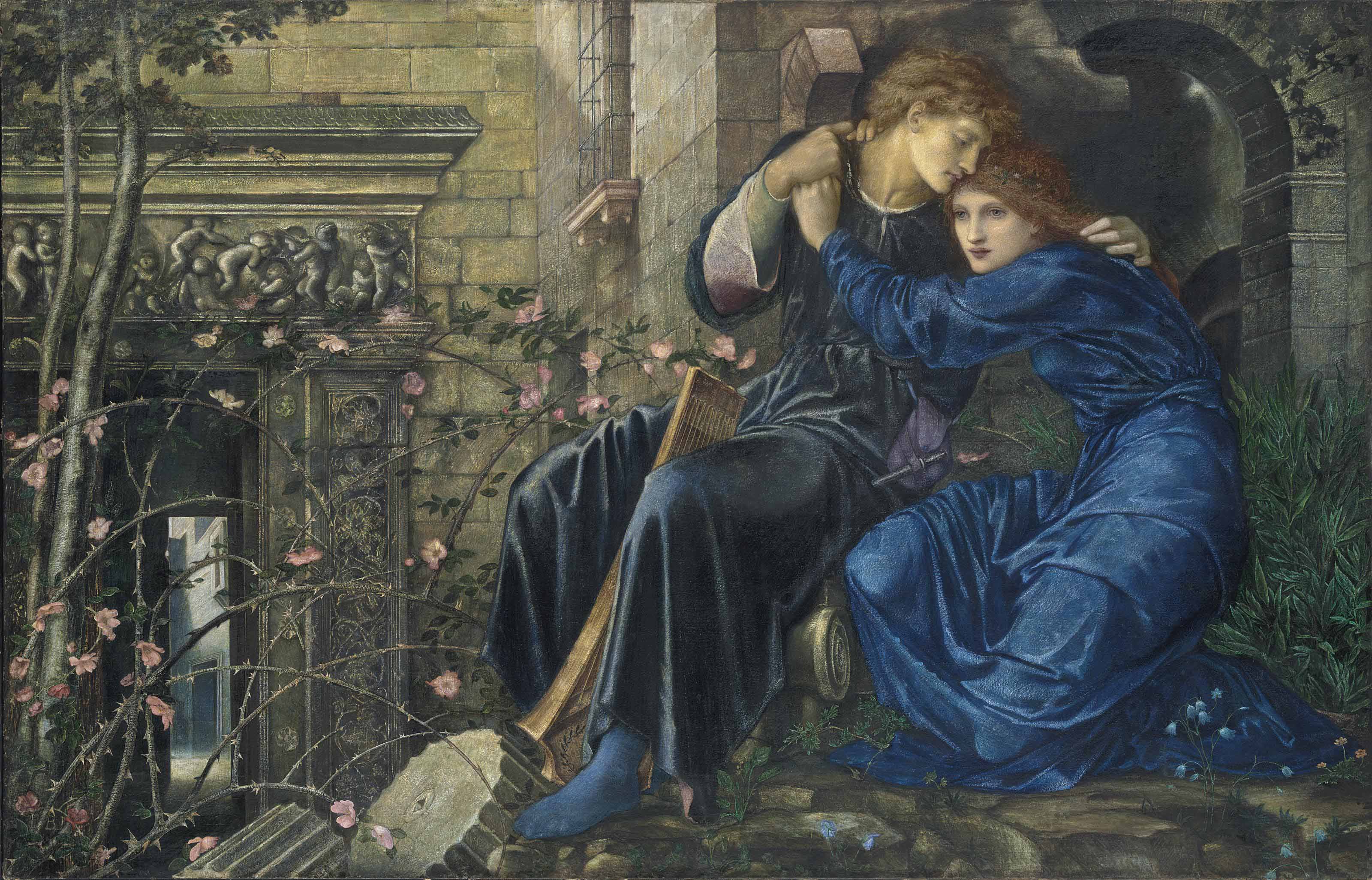 Edward Burne-Jones — Любовь среди руин