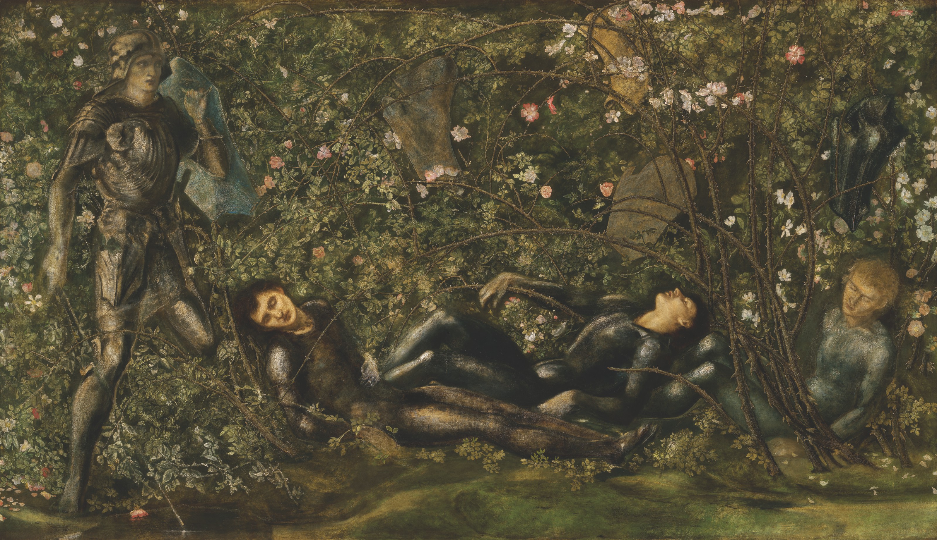Edward Burne-Jones — Принц, входящий в Терновый лес, изображение 1