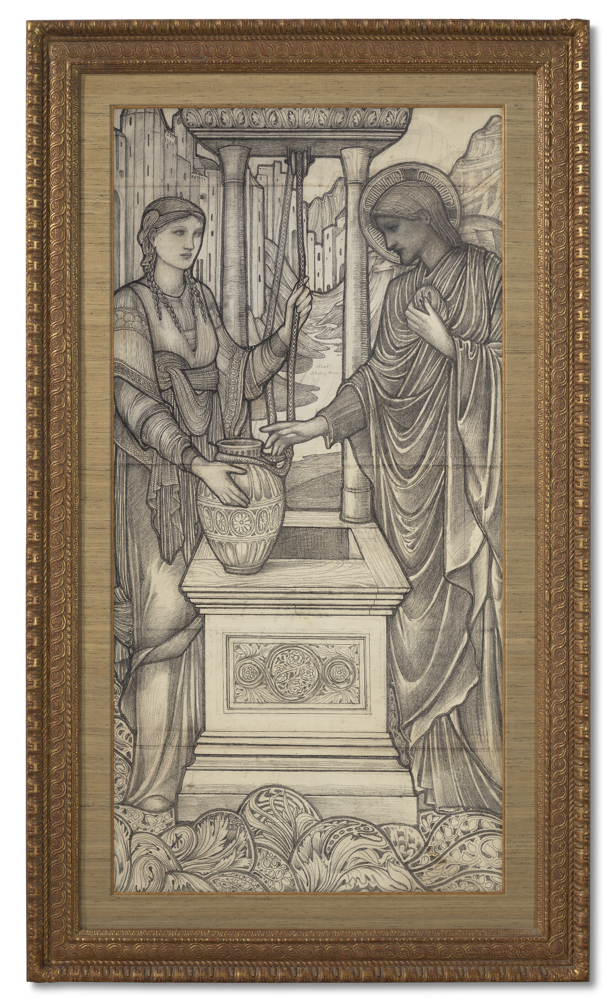 Edward Burne-Jones — Христос и женщина из Самарии у колодца, изображение 2