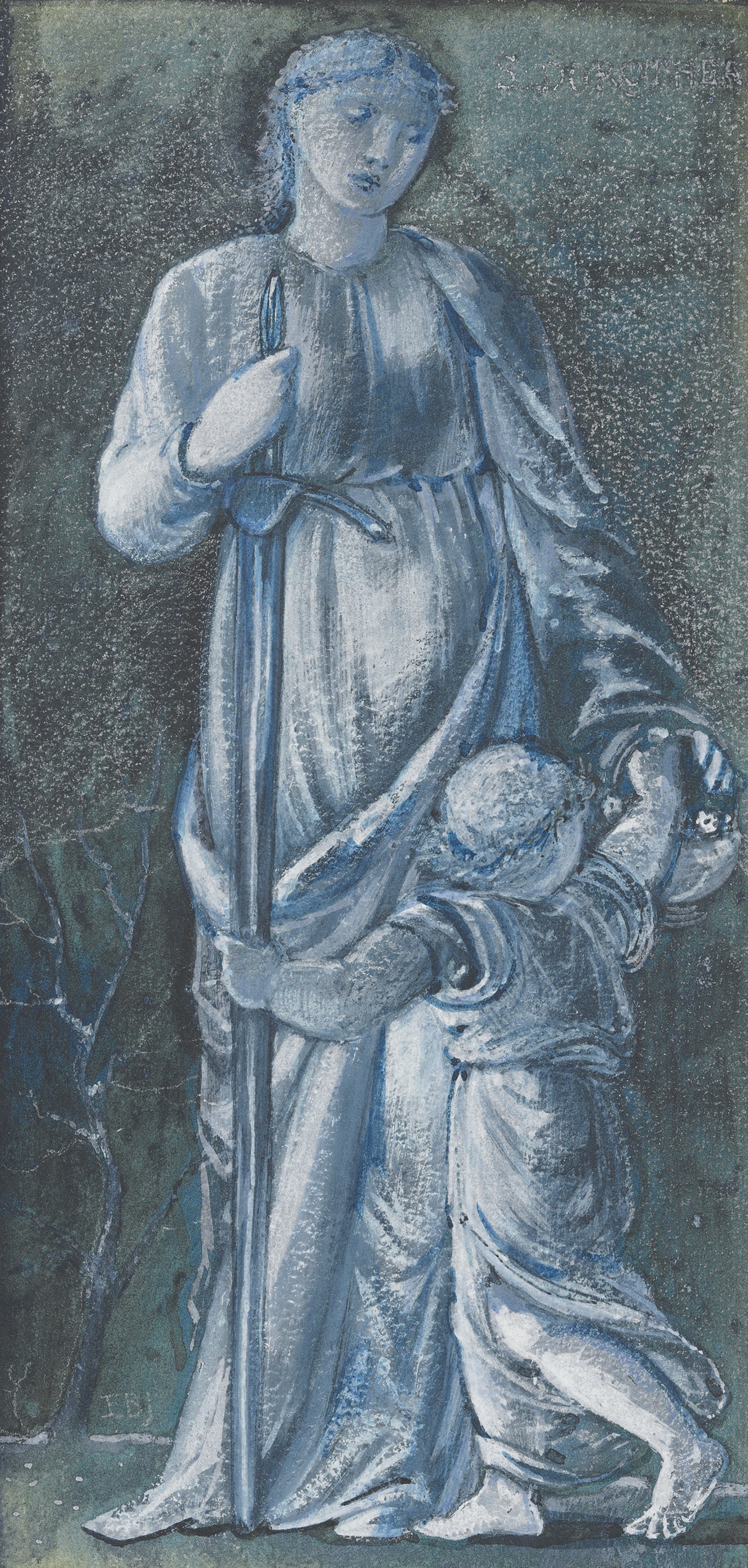 Edward Burne-Jones — Святая Доротея и святая Варвара, изображение 3