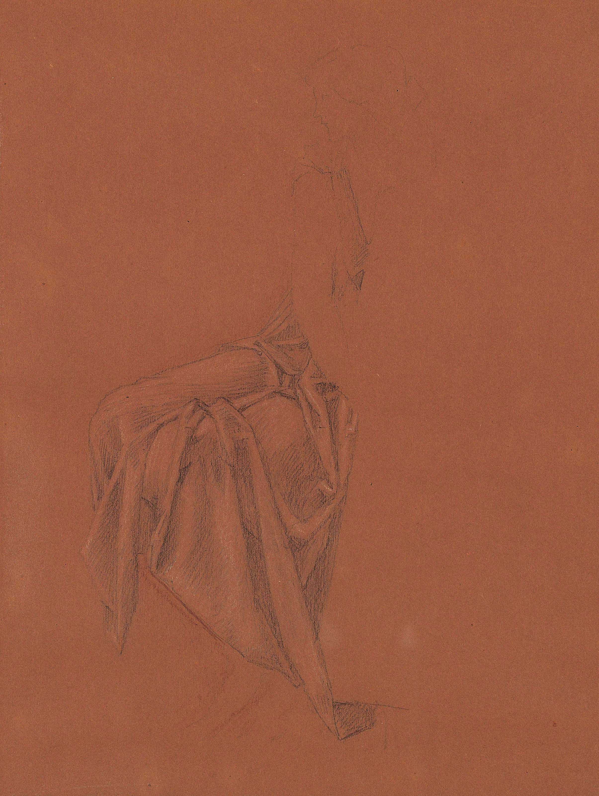 Edward Burne-Jones — Шесть эскизов драпировок для "Артура в Авалоне"