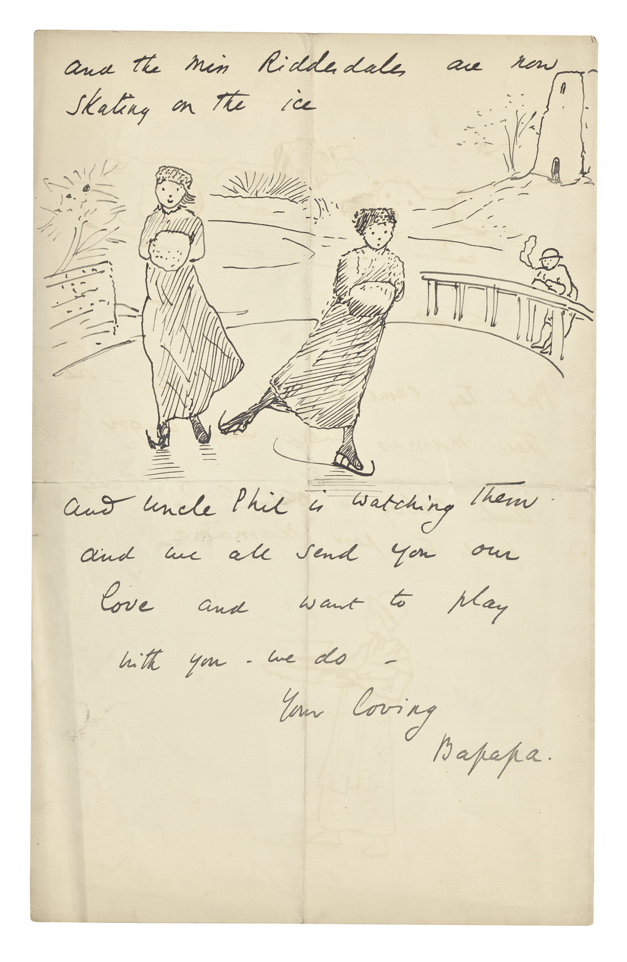 Edward Burne-Jones — 20 писем и открыток с автографами, из которых 19 иллюстрированы, внучке художника Анджеле Тиркелл (одно, по–видимому, ее матери, его дочери Маргарет), Роттингдин, Западный Кенсингтон и н.п., 14 февраля 1890 - Рождество 1893 и н. п., изображение 10
