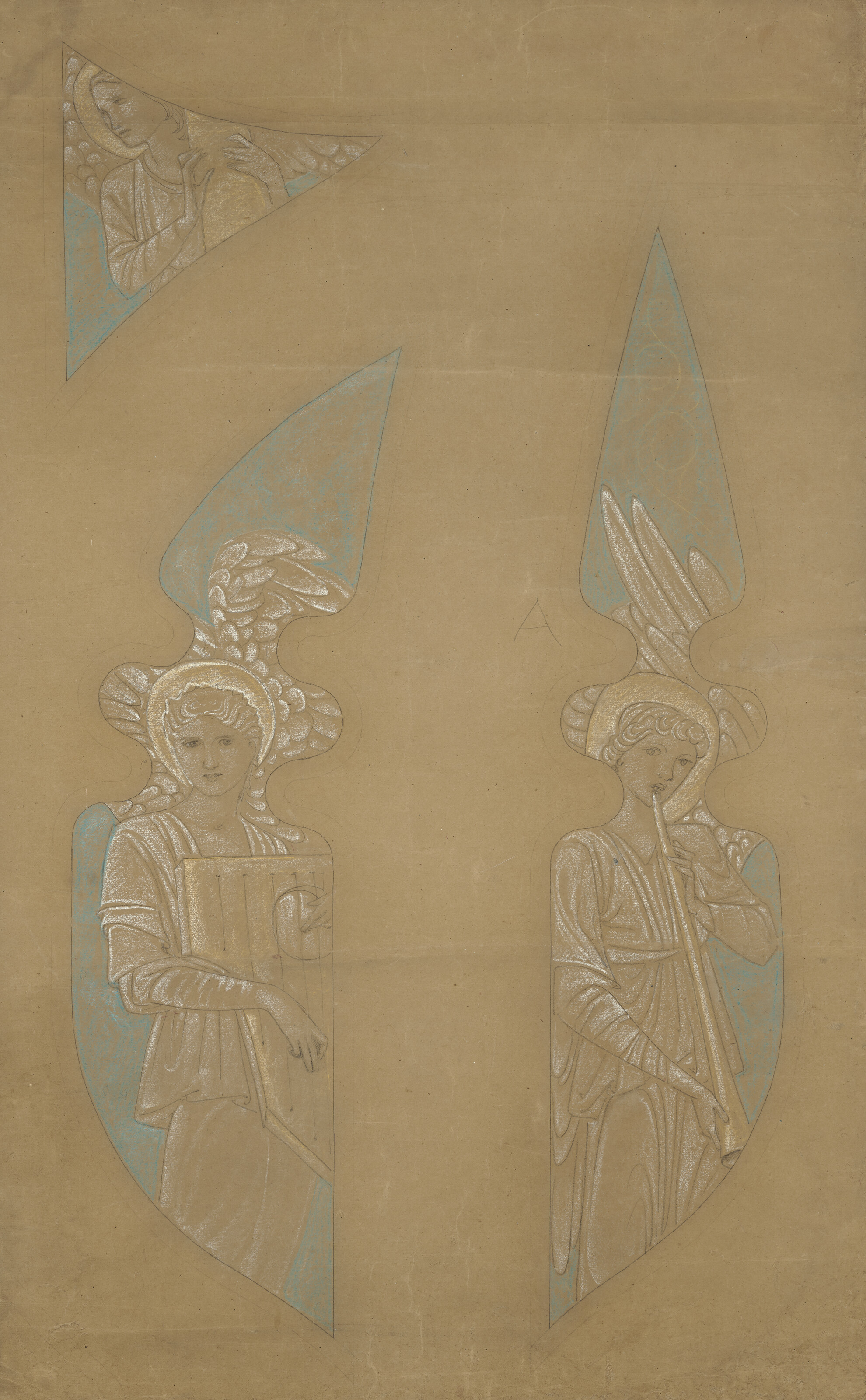 Edward Burne-Jones — Набор из четырех узорчатых рисунков для конгрегационалистской церкви Альбиона, Эштон-Андерлайн, Ланкашир, изображение 2