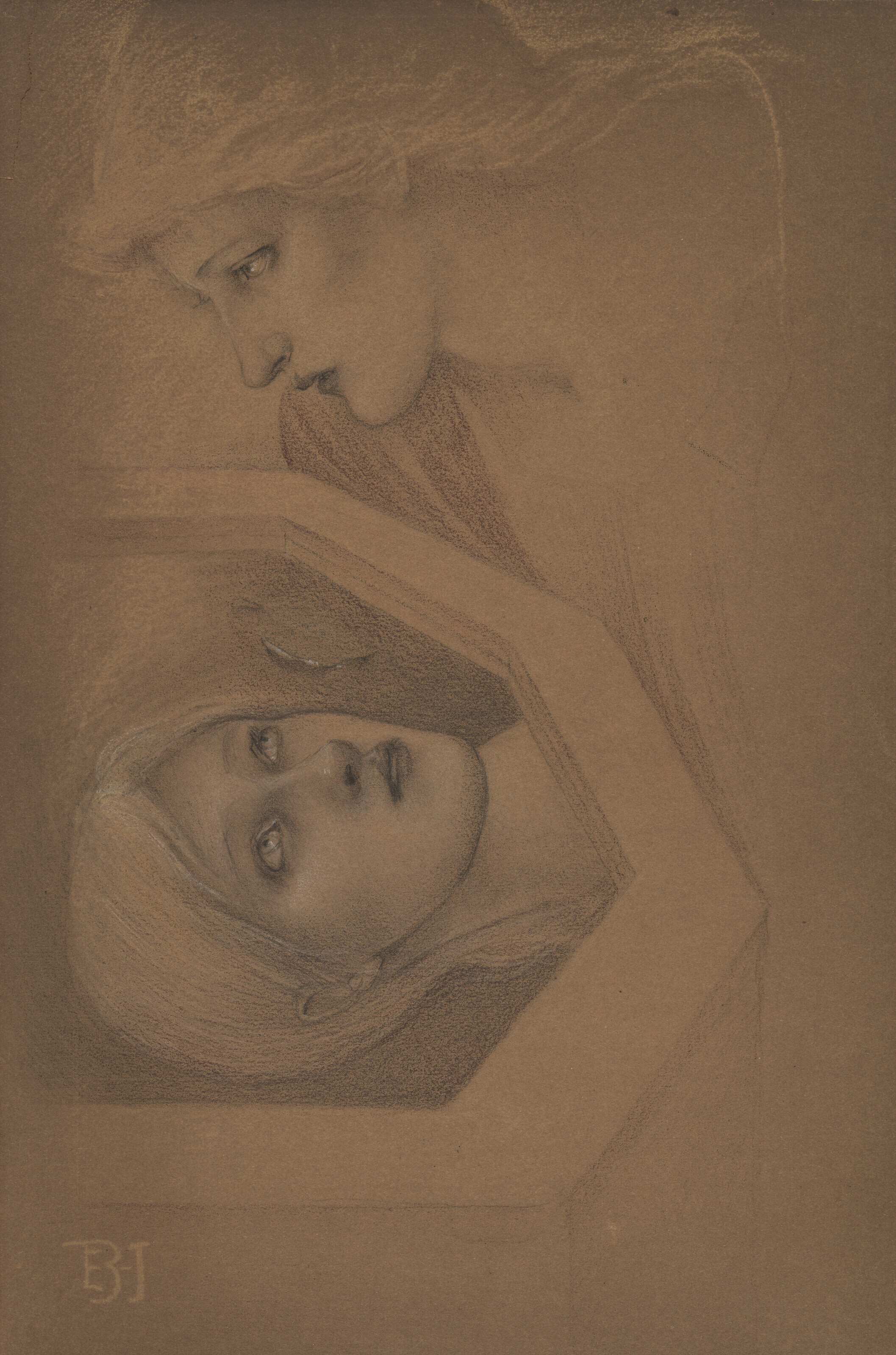 Edward Burne-Jones — Этюд для "Зловещей головы"