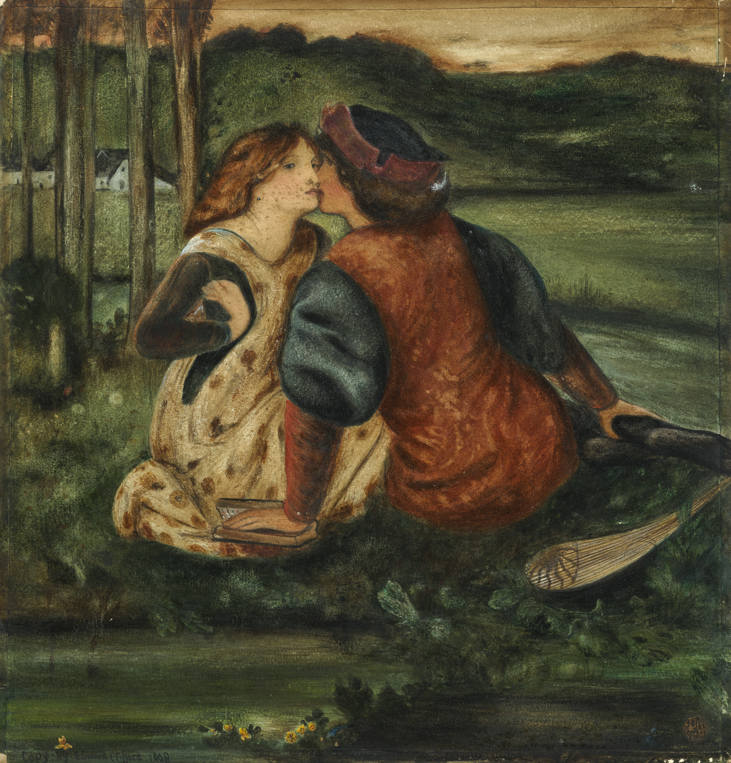 Edward Burne-Jones — "Идиллия" по пьесе сэра Эдварда Коли Берн-Джонса, британца, А.Р.А., Р.В.С. (1833-1898)