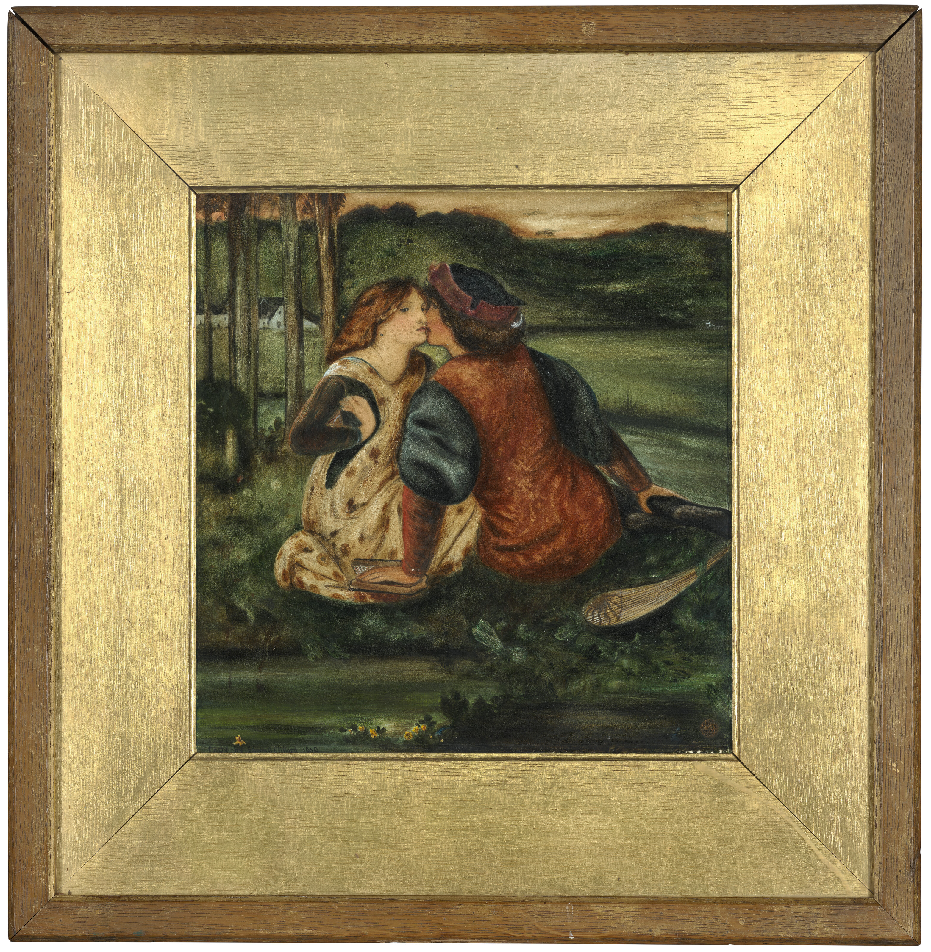 Edward Burne-Jones — "Идиллия" по пьесе сэра Эдварда Коли Берн-Джонса, британца, А.Р.А., Р.В.С. (1833-1898), изображение 2
