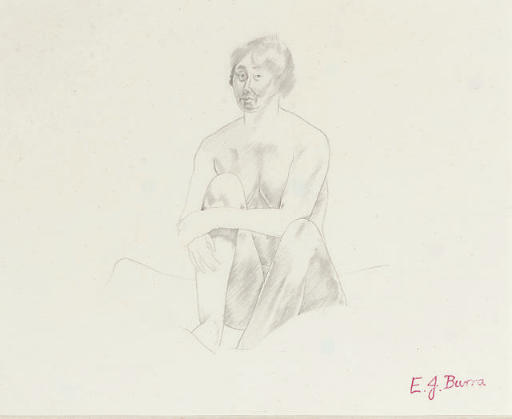 Edward Burra — Сидящая женщина