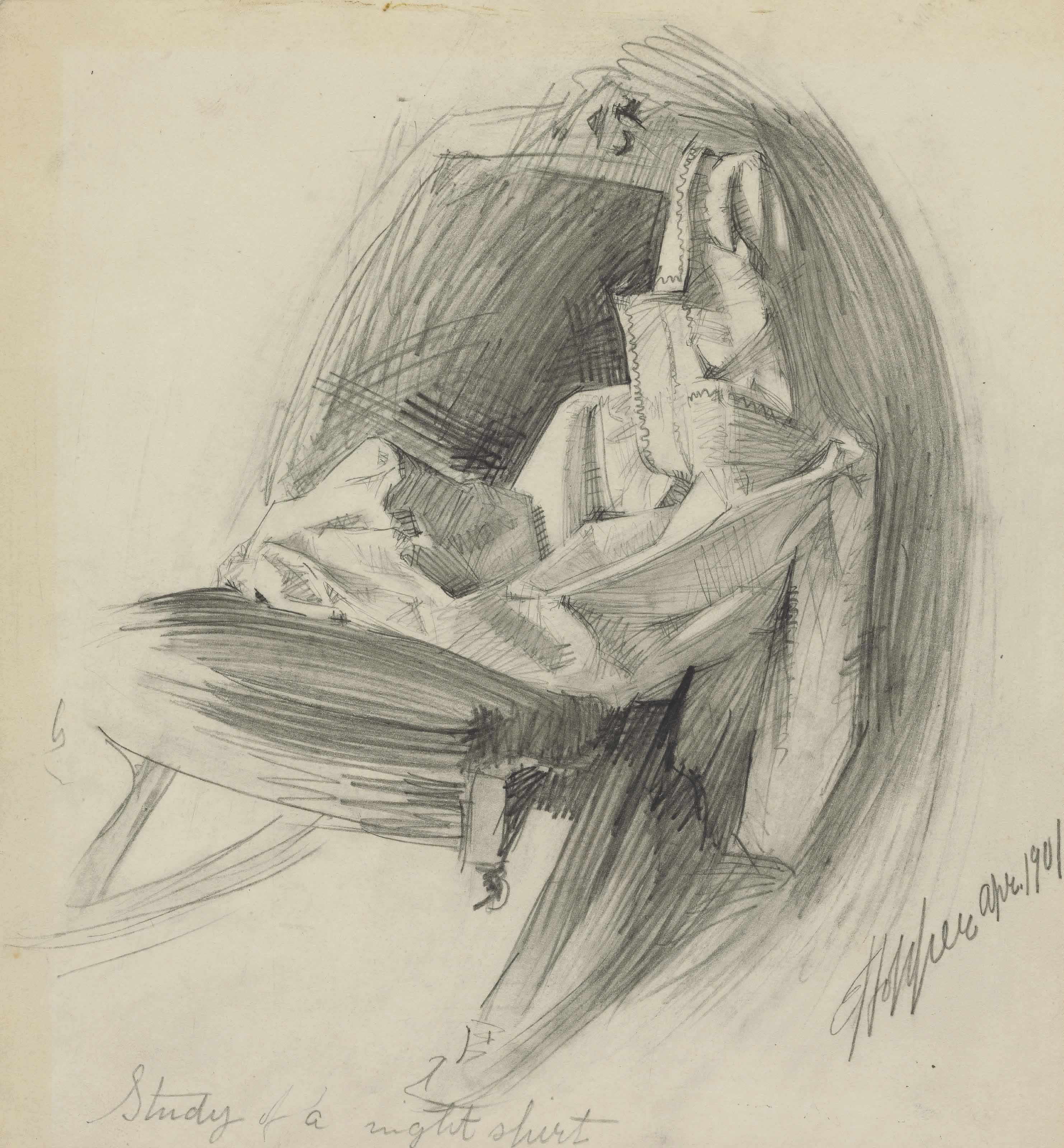 Edward Hopper — Изучение ночной рубашки