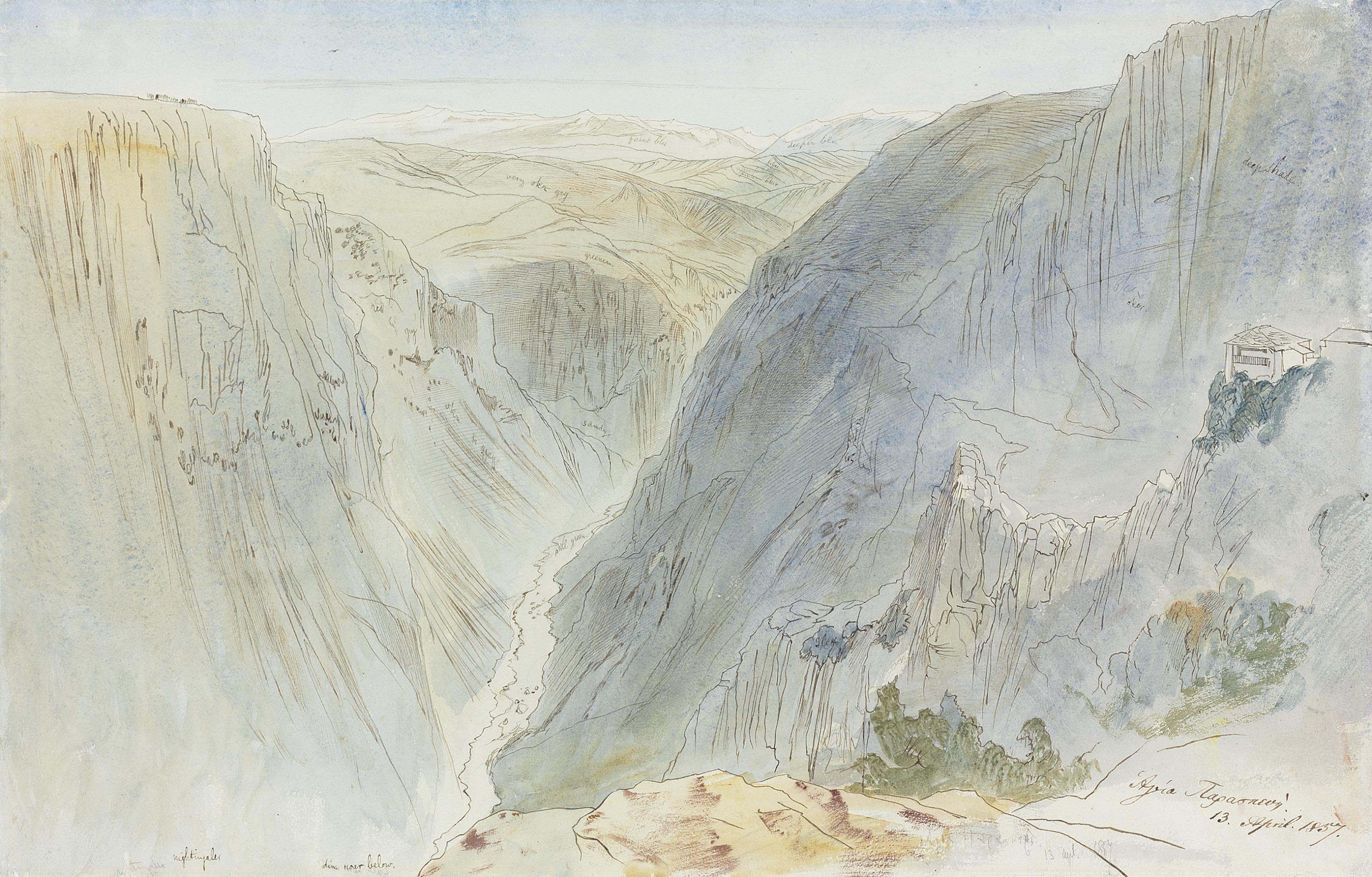 Edward Lear — Агия Параскеви, Эпир, Греция
