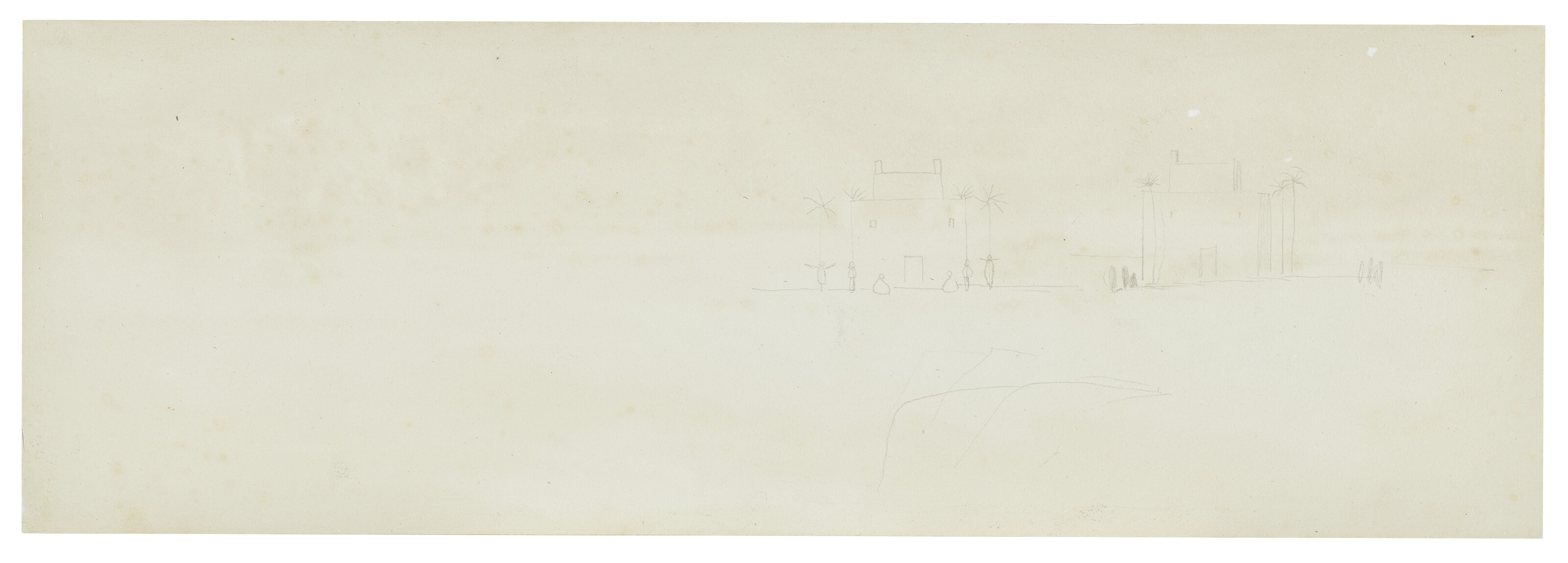 Edward Lear — Вид на Каир с пирамидами Гизы и Сфинксом вдалеке, изображение 2