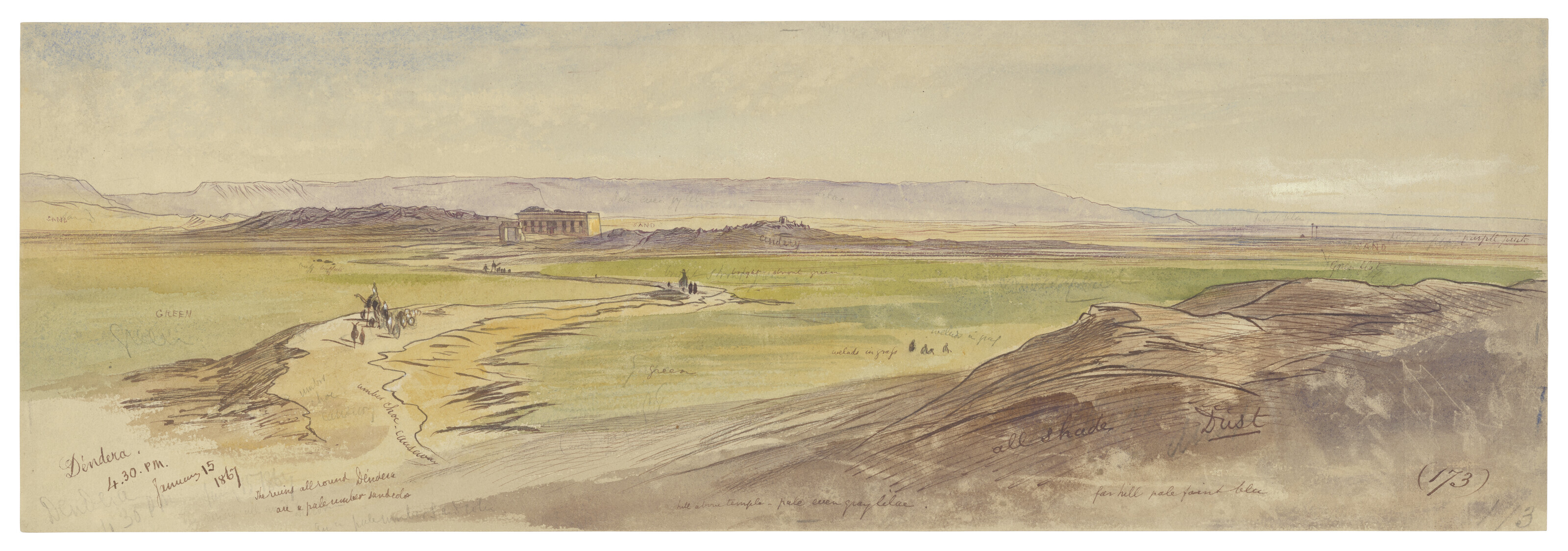 Edward Lear — Дендера, Египет