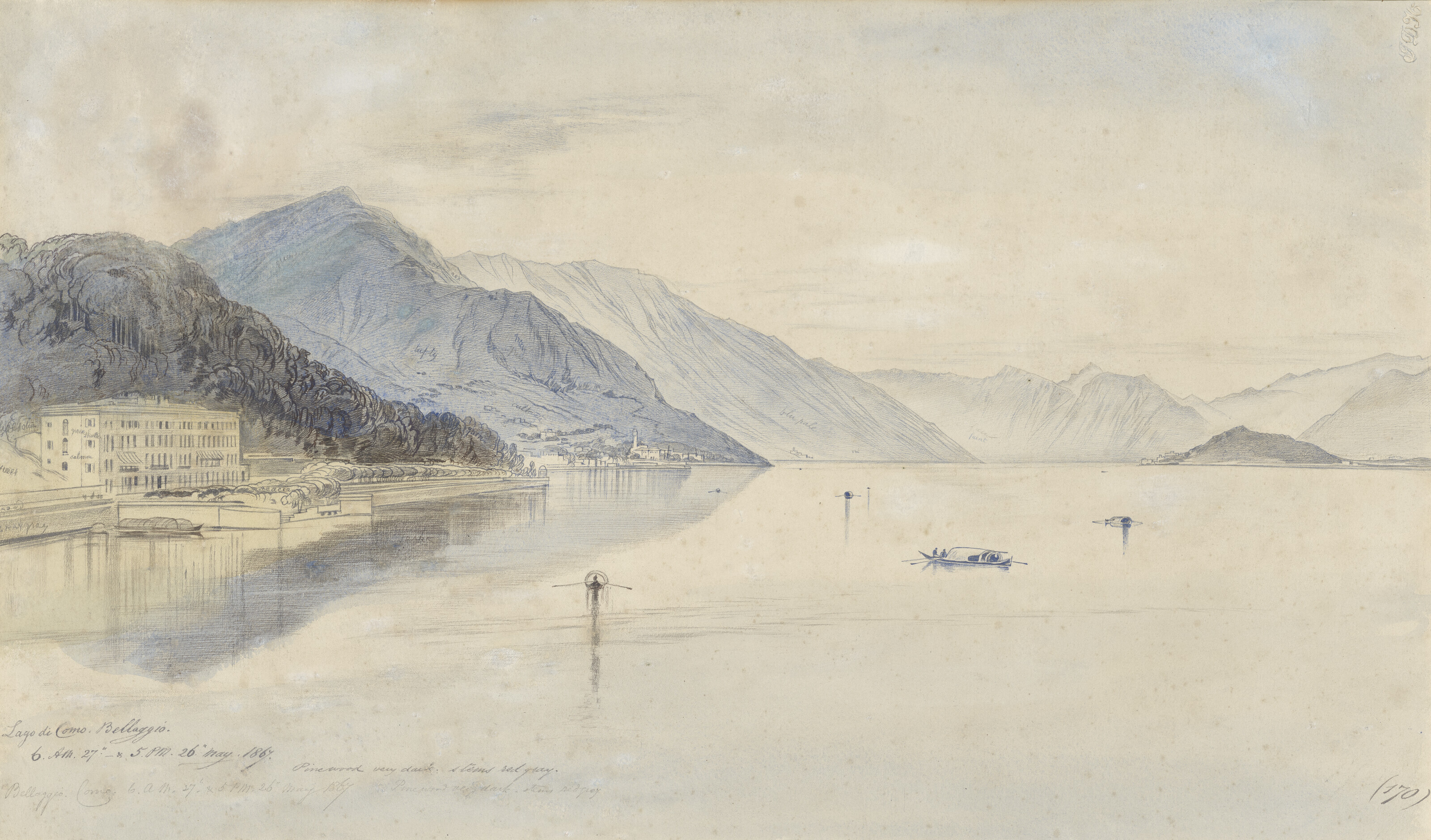 Edward Lear — Белладжио, Озеро Комо, изображение 1