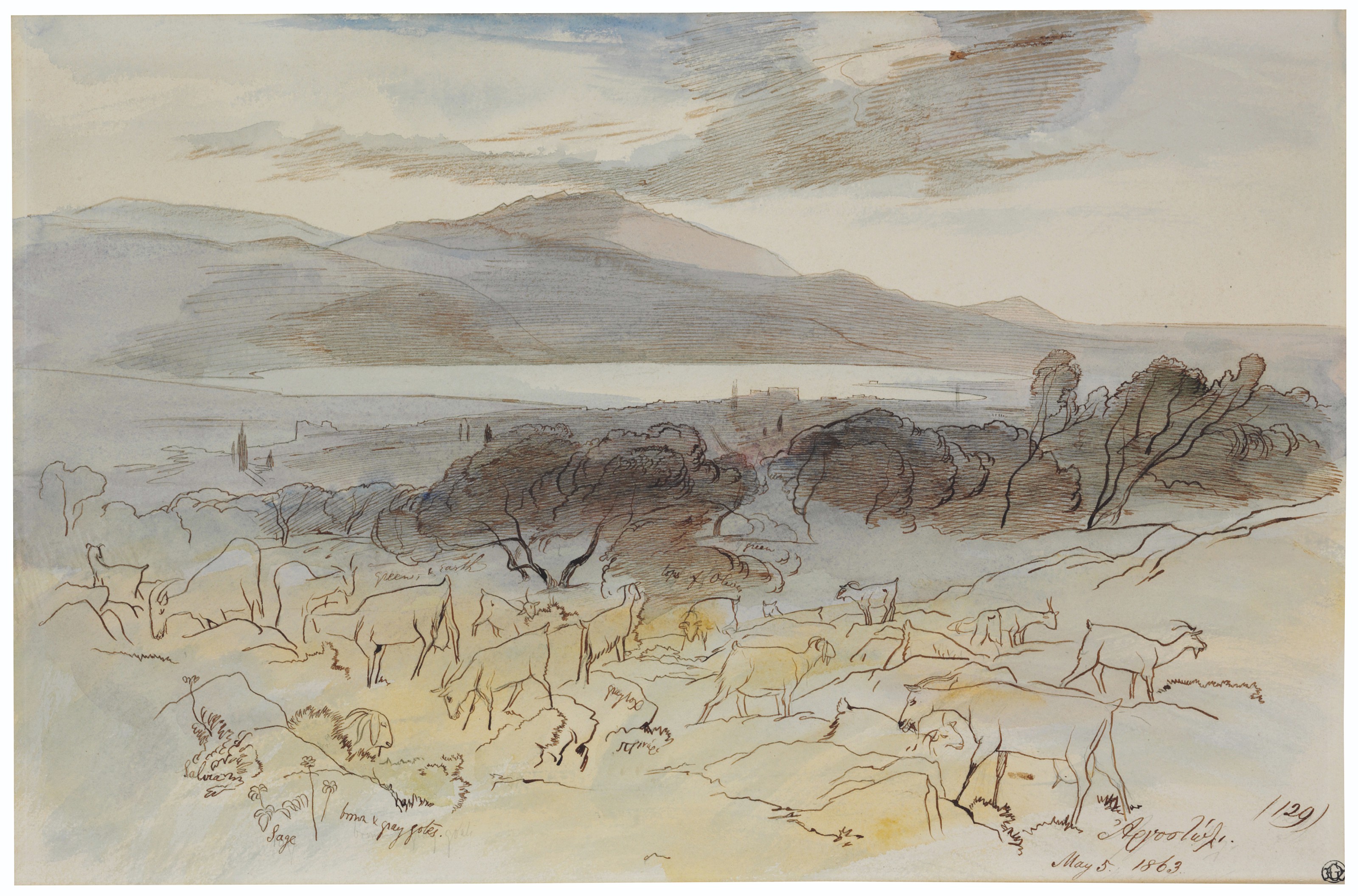 Edward Lear — Аргостоли и Черная гора, Кефалония